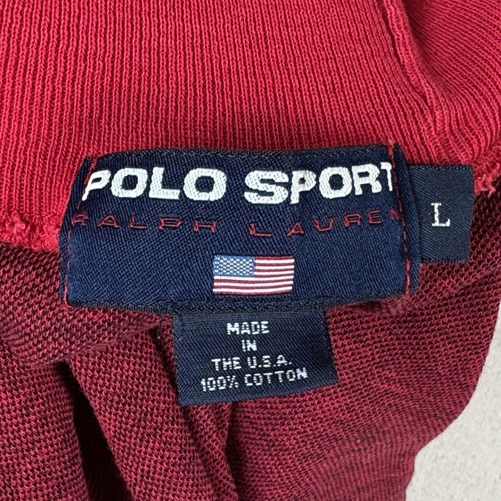 Vintage 90’s Men’s Large Ralph Lauren Polo Sport Spell Out Turtleneck Shirt USA