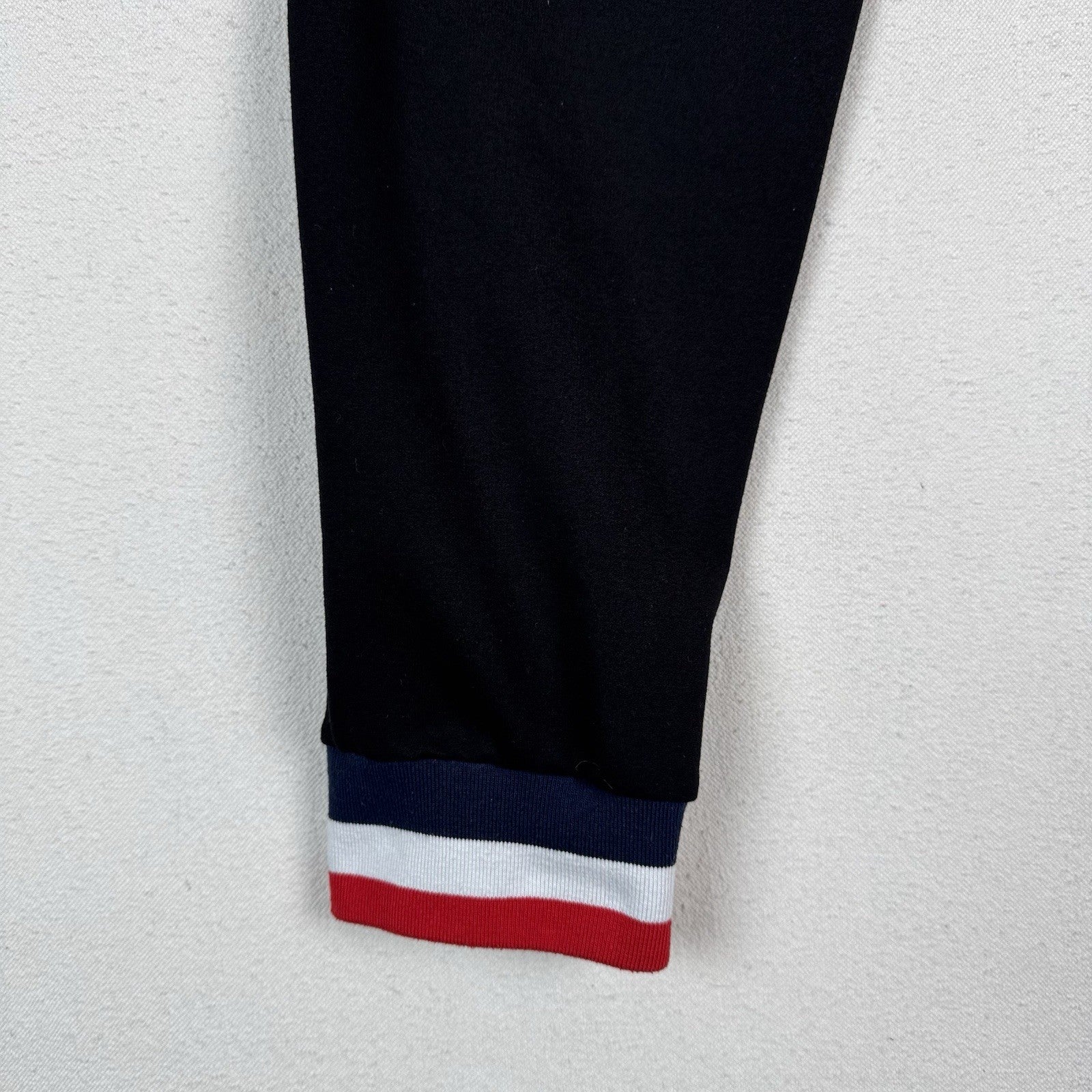 Moncler Logo Jogger Pants Black Tricolor Stripes  XS/S - 26” Inseam/32” Waist*
