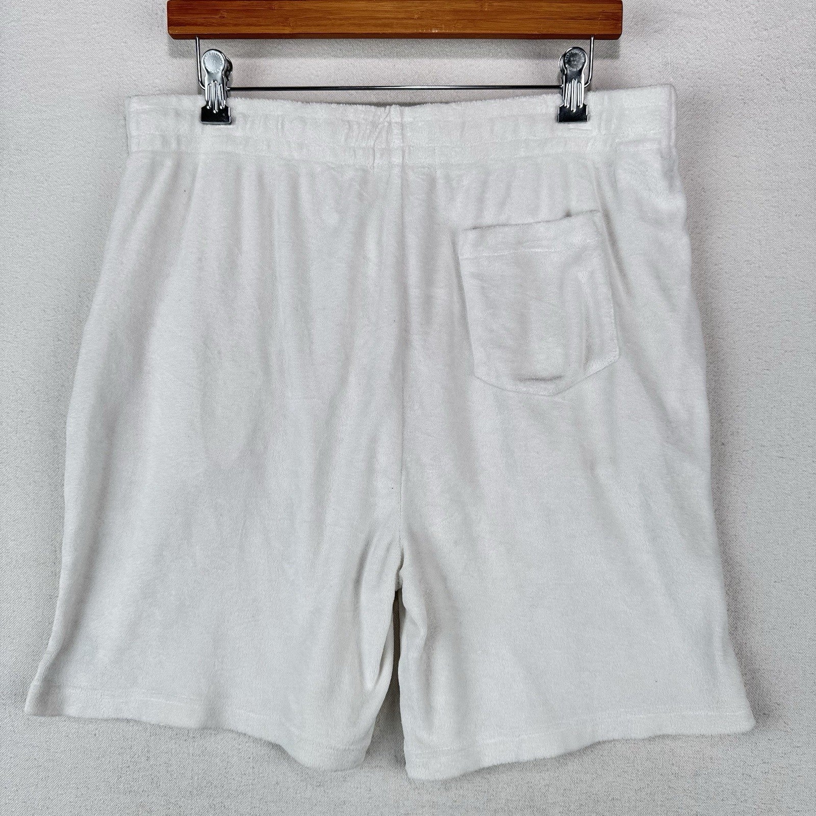 Polo Ralph Lauren Men’s L (34x6) White Terry Cloth Shorts Drawstring