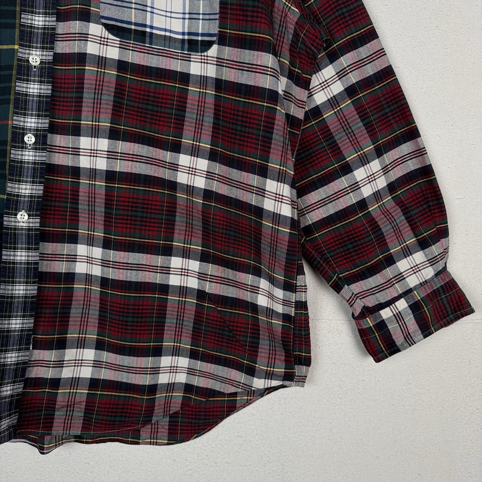 Vtg 90’s Ralph Lauren Men’s L “Big Fit Fun Shirt” The Big Oxford Red Blue Plaid