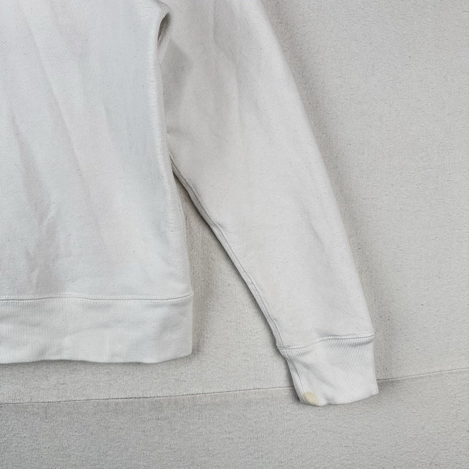 Champion White Century Collection C100 Chenille Logo Hoodie Men’s Small *Read