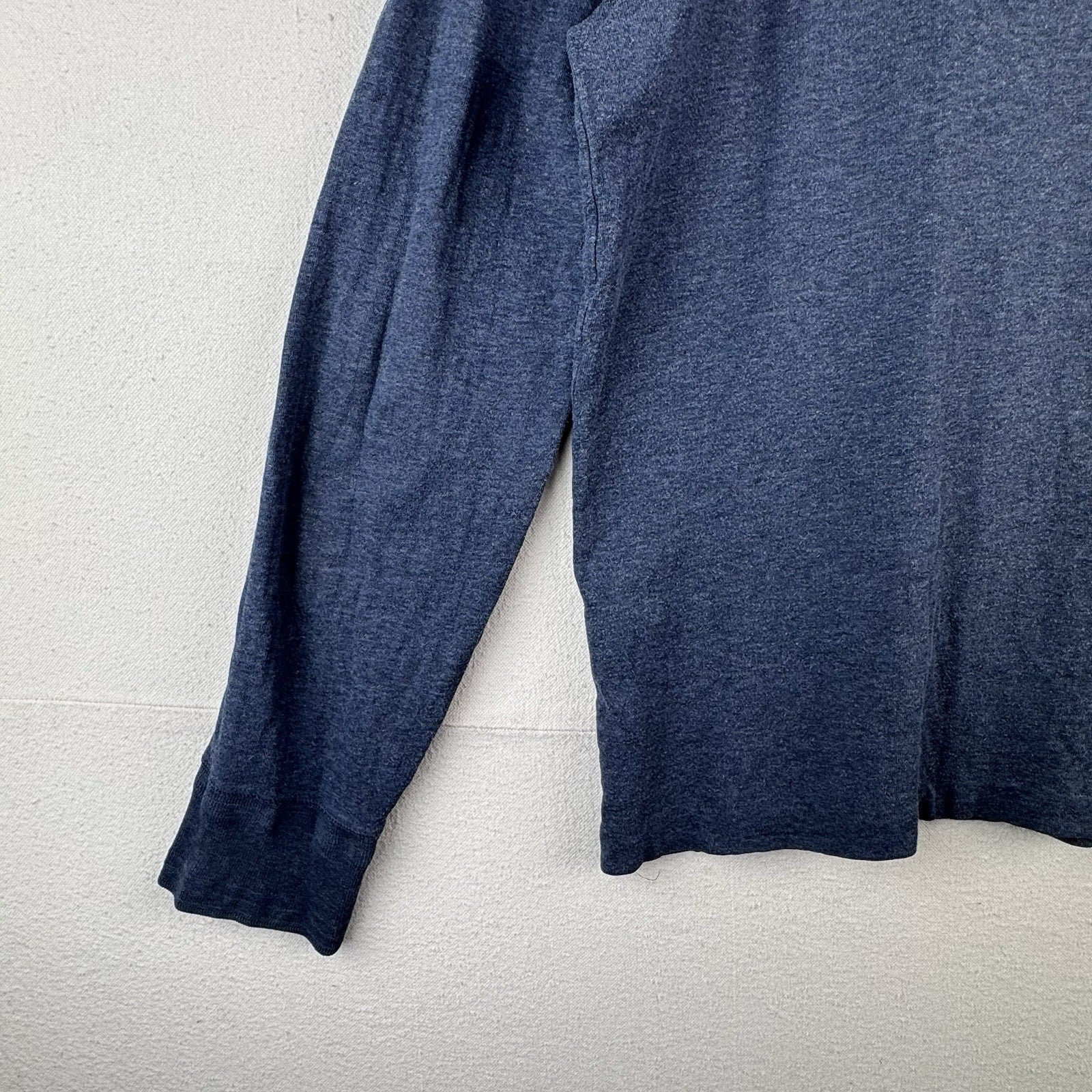 Vtg Polo Ralph Lauren Shirt Mens XL Blue Long Sleeve Henley 100% Cotton *Read