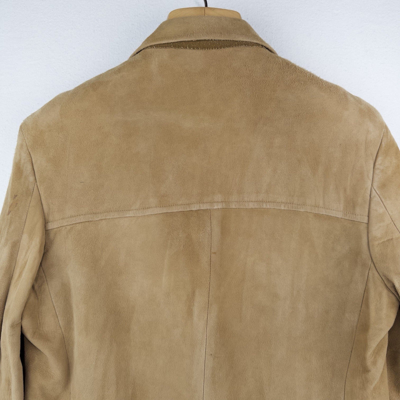 70’s Vtg M.S. McClellan Mens 36 Leather Suede Sport Coat Jacket Camel Tan *Read