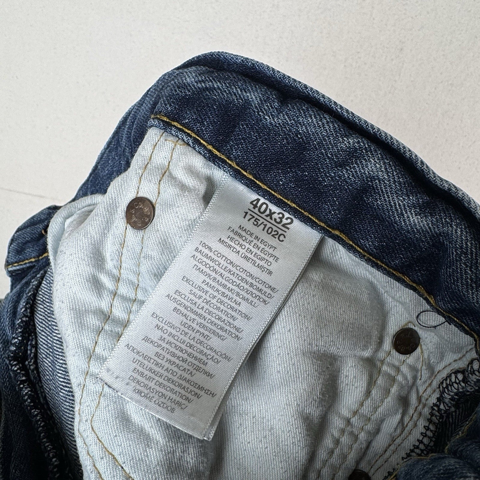 Polo Ralph Lauren Varick Jeans Mens 40x32 Blue Denim Slim Straight Leg Pants