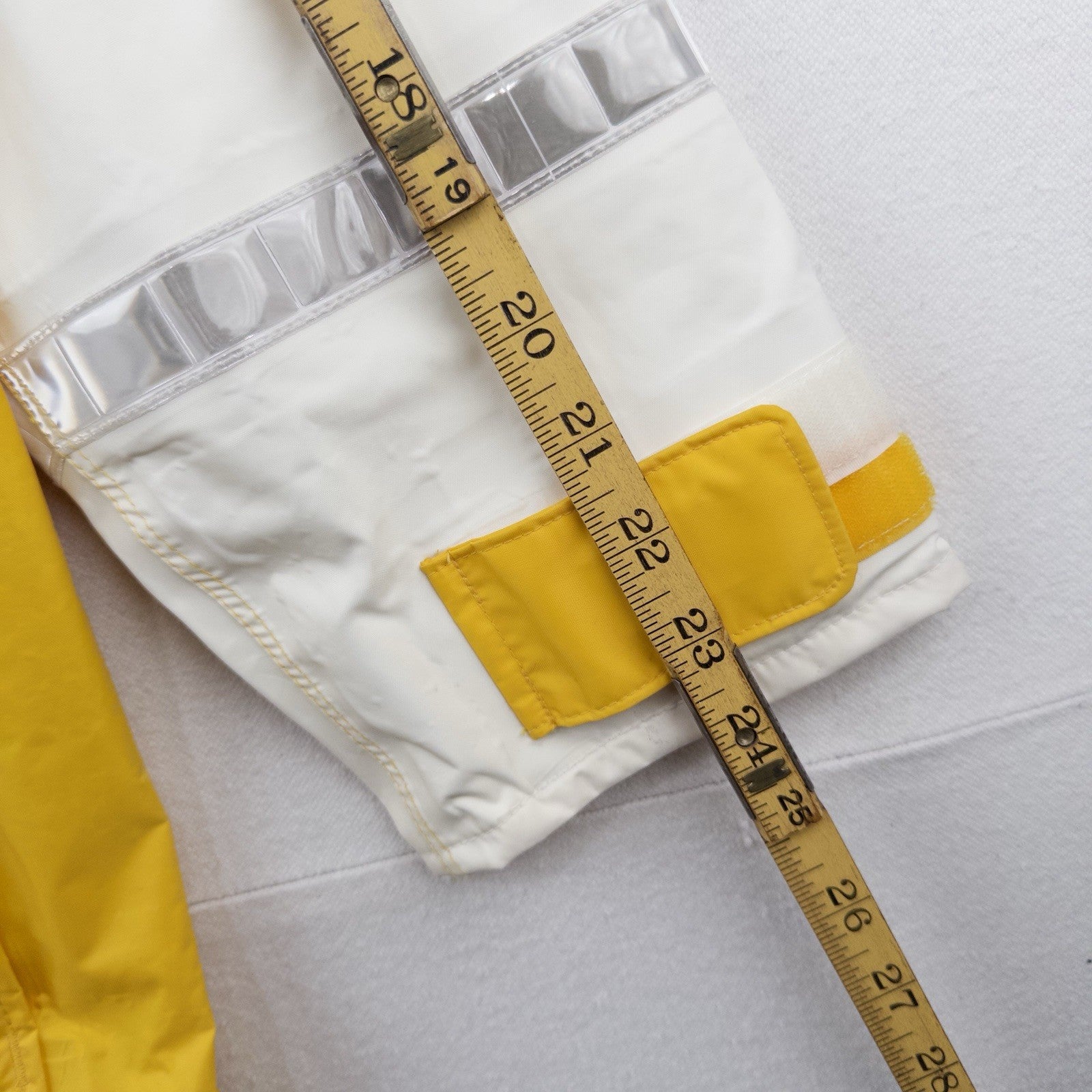80’s Vtg High Seas Foul Weather Sailing Jacket Hooded Yellow White Men’s M