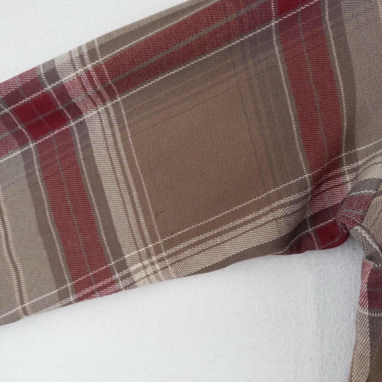 90’s Vtg Polo Ralph Lauren Men’s M Tan Brown Plaid Half Button Popover Shirt