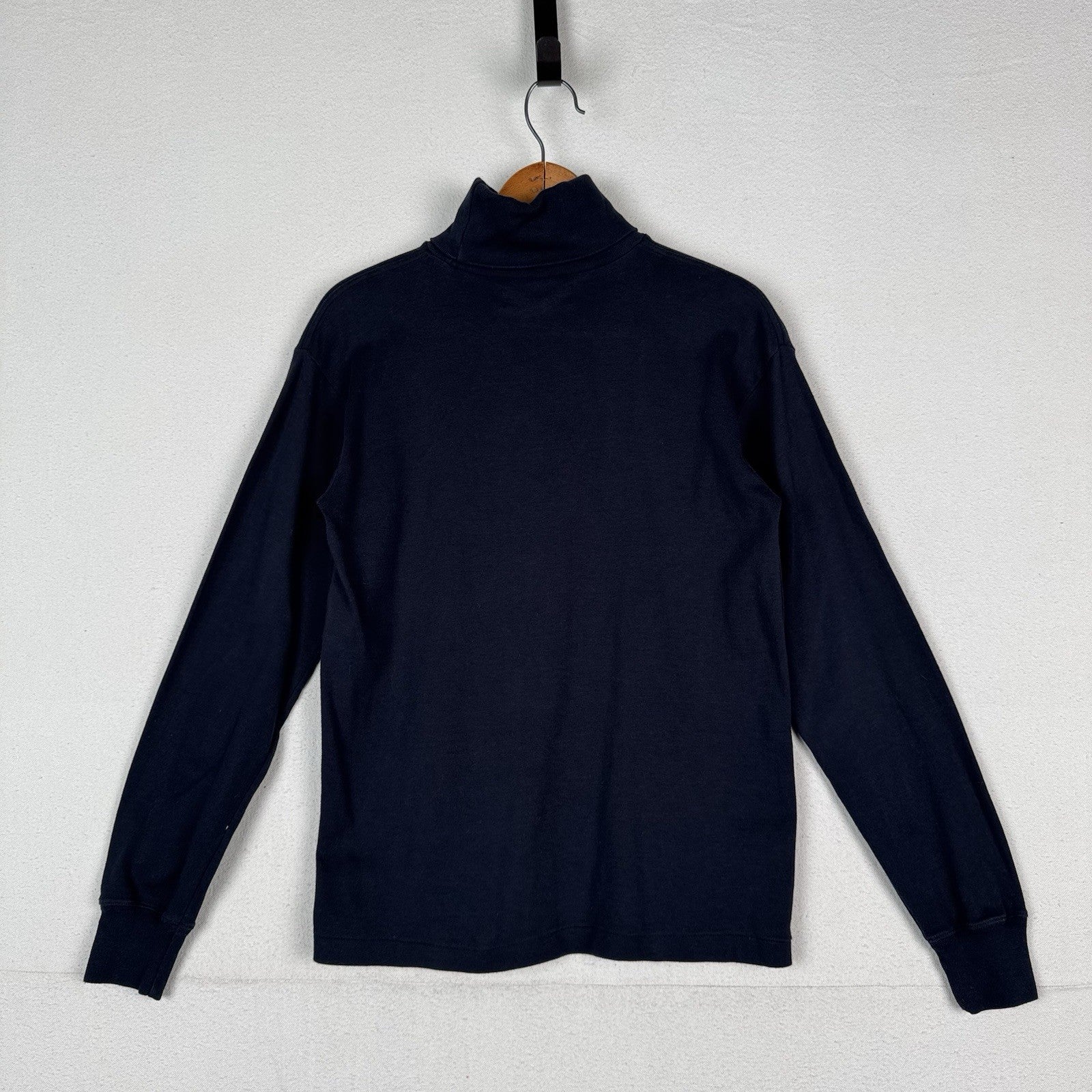 Vintage 80’s Ralph Lauren Men’s Turtleneck Blue Small Pony Logo Roll-Neck