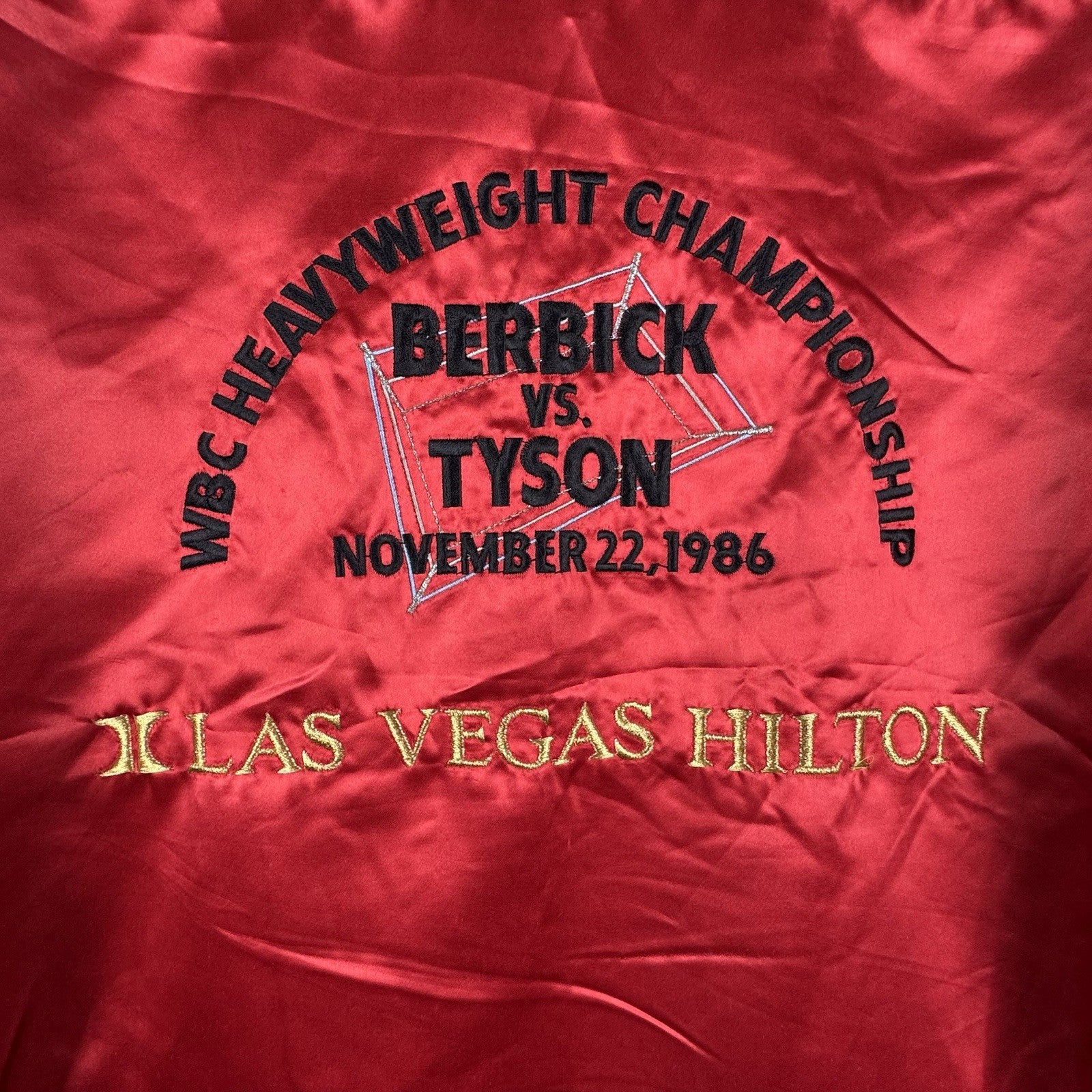 Mike Tyson 1986 Berbick Boxing Fight Jacket Large Vintage Rare Paul *read notes