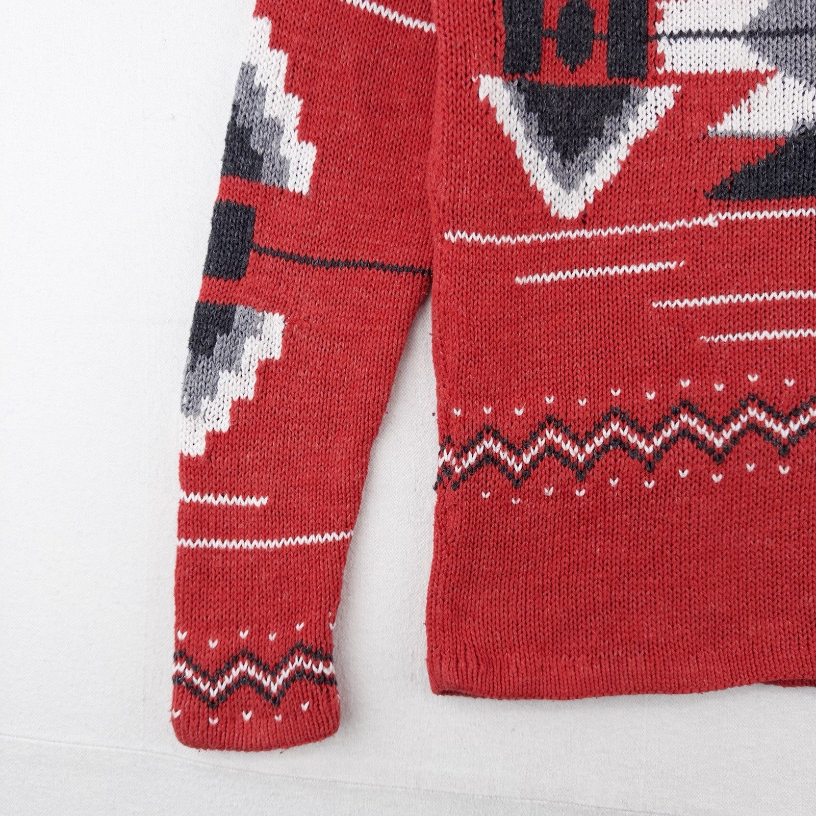 90s Vtg Ralph Lauren Jeans Sweater Aztec Southwestern Pullover Women M Hand Knit
