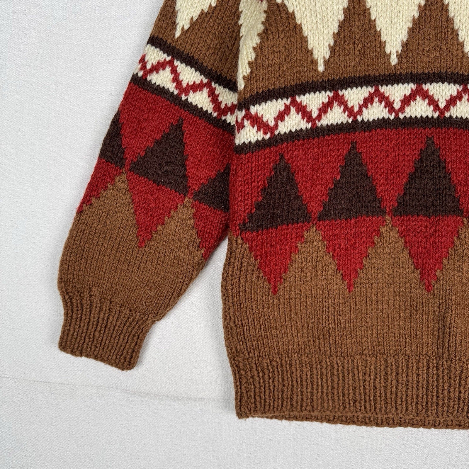Handmade Elsamanda Southwestern Style Turtleneck Sweater M/L  (Chest/P2P: 19”)