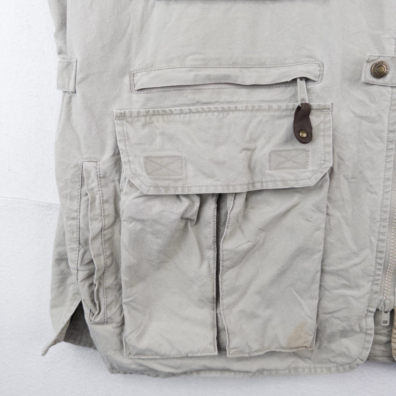 90’s Vtg Eddie Bauer Vest Men’s 2XLT Beige Fishing Jacket Hunting Cargo *Read
