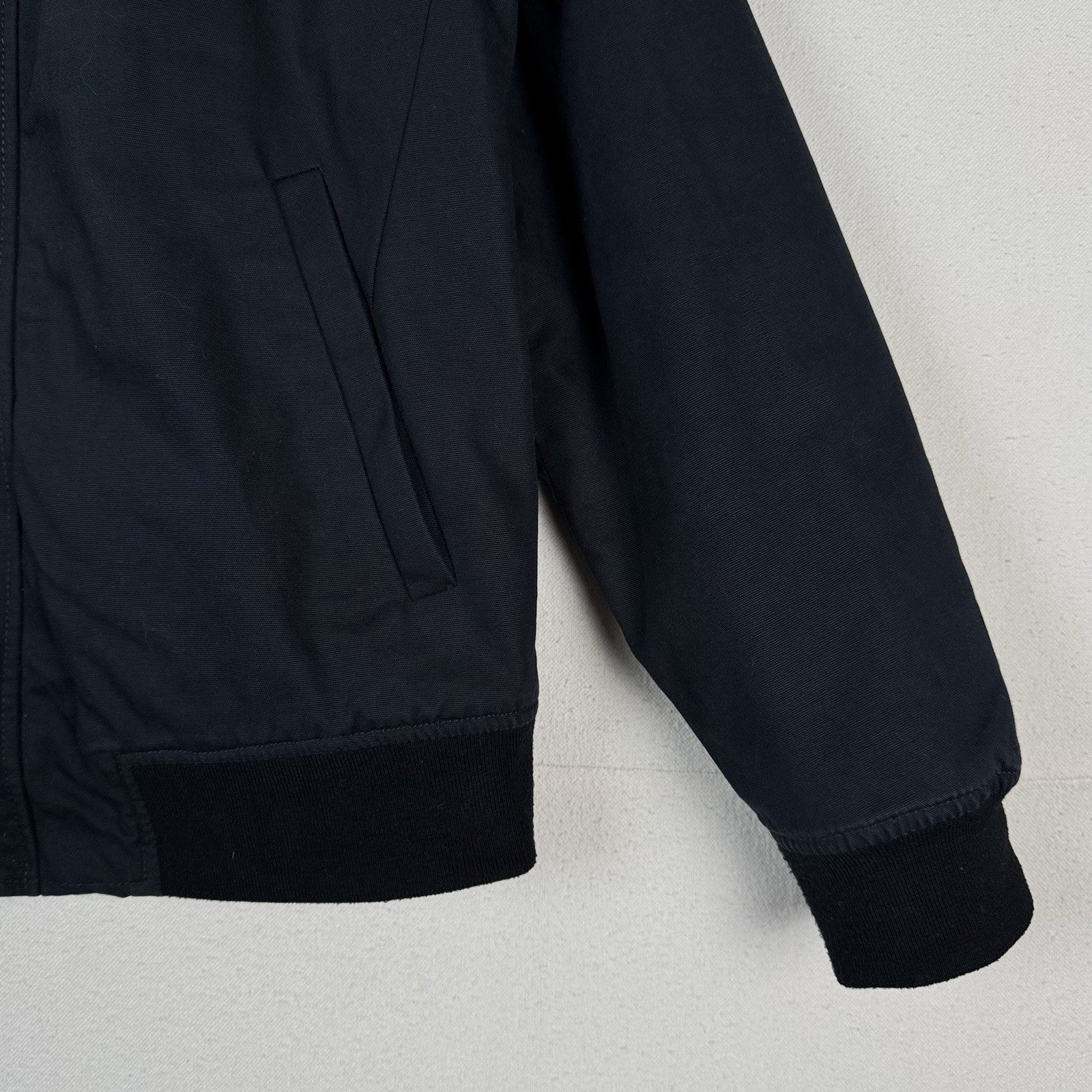 Banana Republic Men's Large Batted Navy Heavyweight Zip Up Bomber Jacket