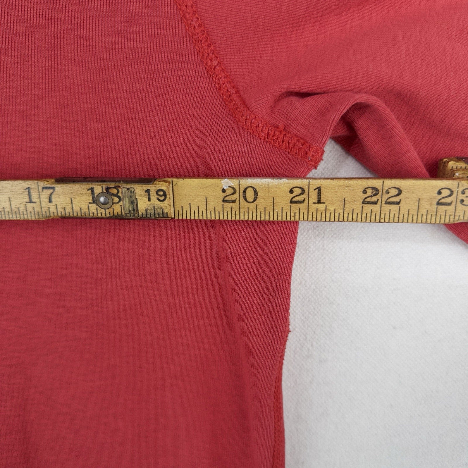 90's Vtg Polo Ralph Lauren Men's L Slub Jersey Long Sleeve Henley Shirt Coral Re