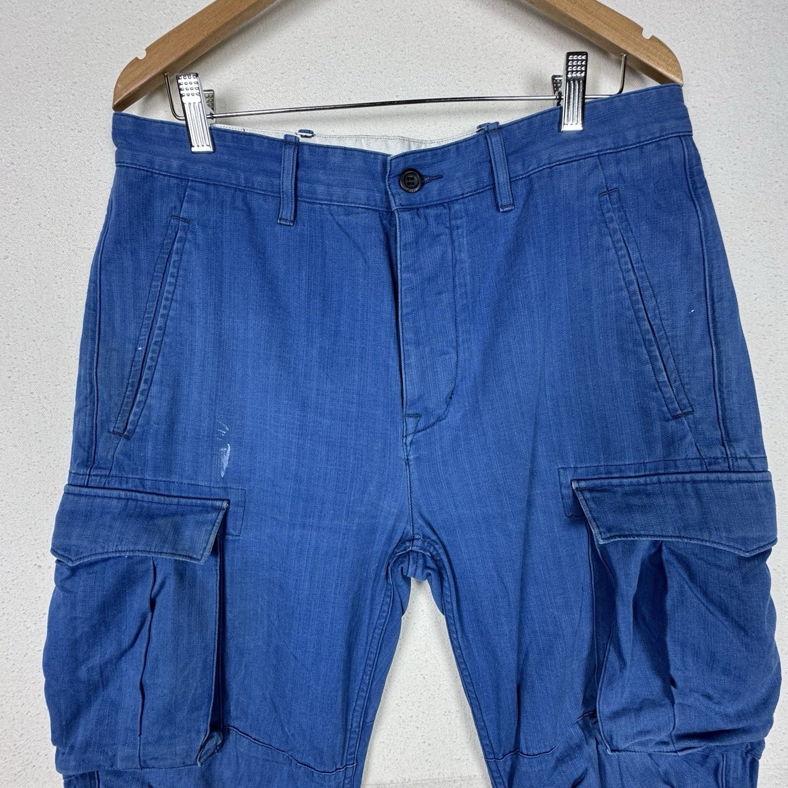 Levis Cargo Pants 32X32 Bennington Blue Cotton Twill Military Sample WPL423