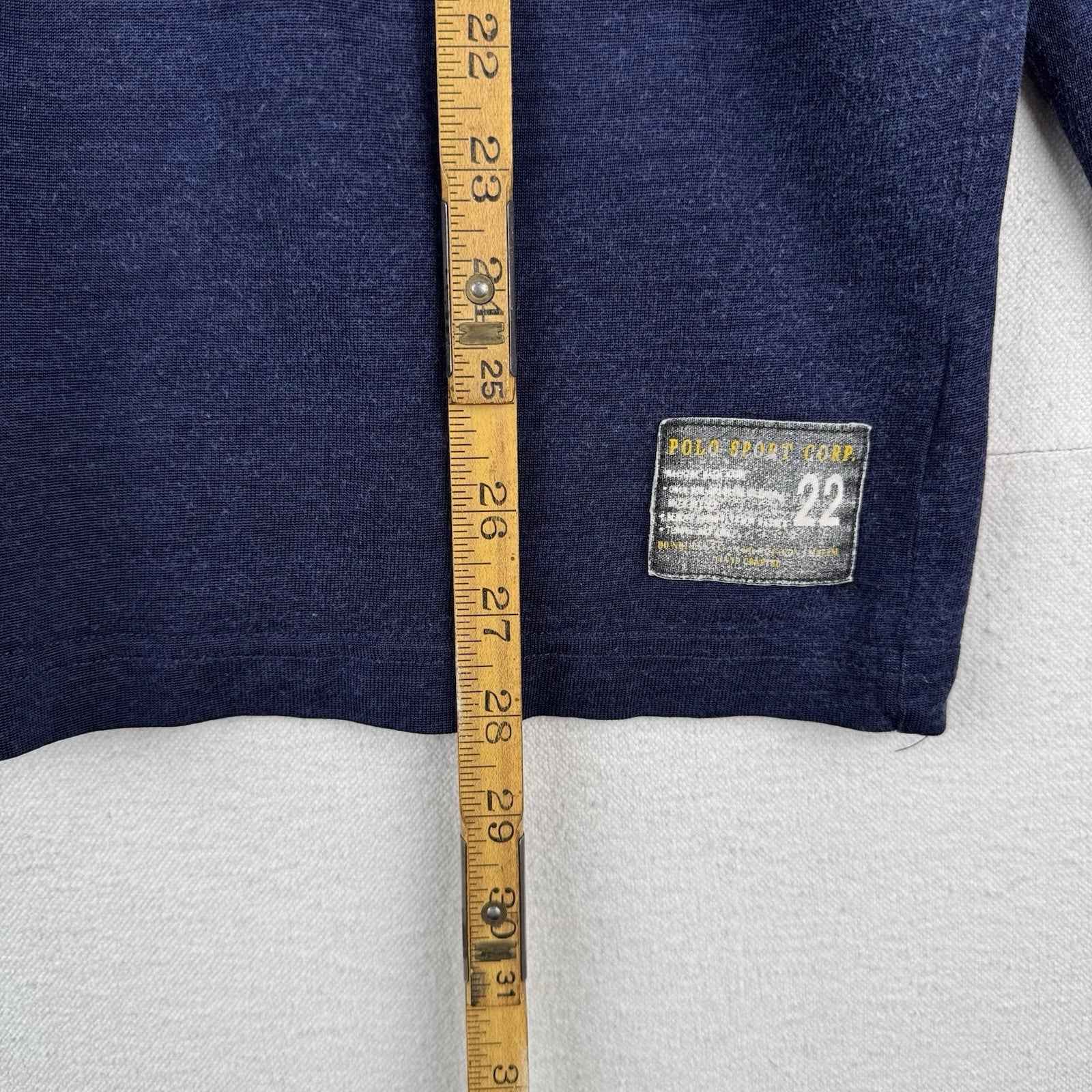 Polo Sport Ralph Lauren P Wing Worn In Ringer T-shirt Long Sleeve Navy Gold XL