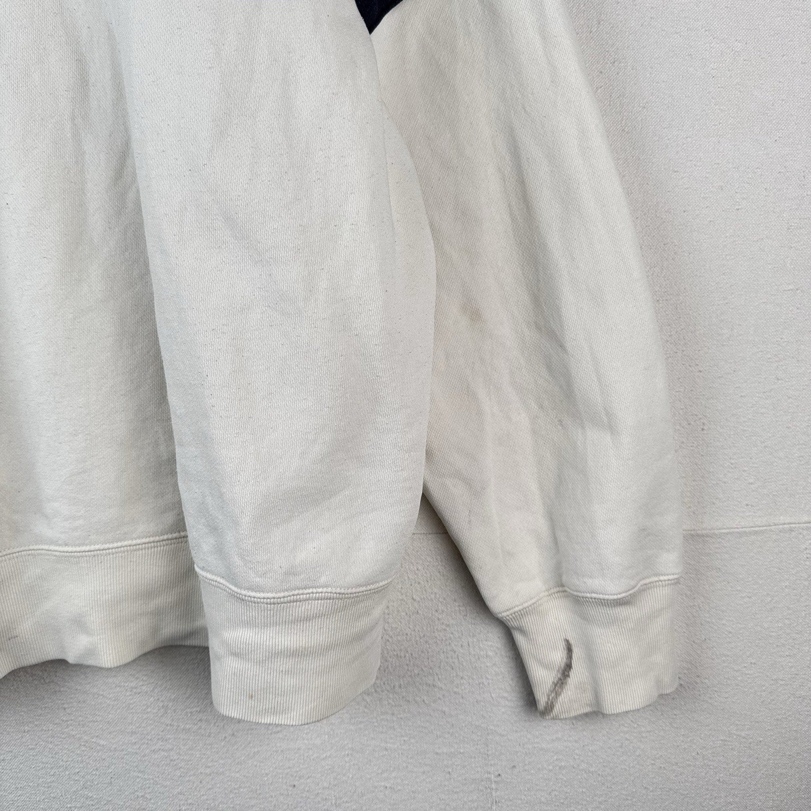 Polo Jeans Co. Ralph Lauren Men's XL X-Large Hooded Sweatshirt White Blue *Read