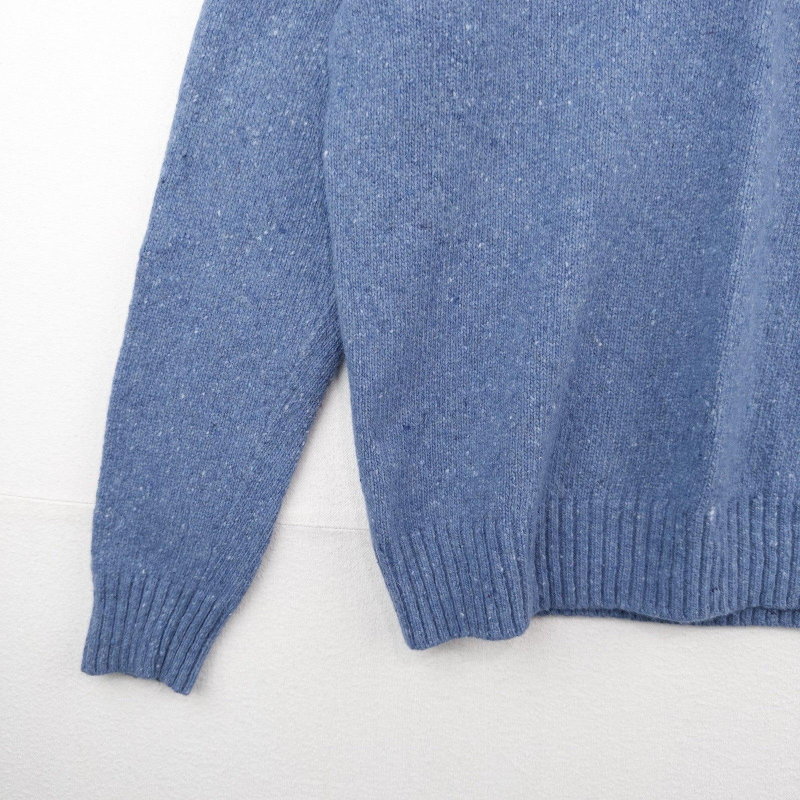 Polo Ralph Lauren Men’s Large Blue Speckled Wool Blend Crew Neck Sweater