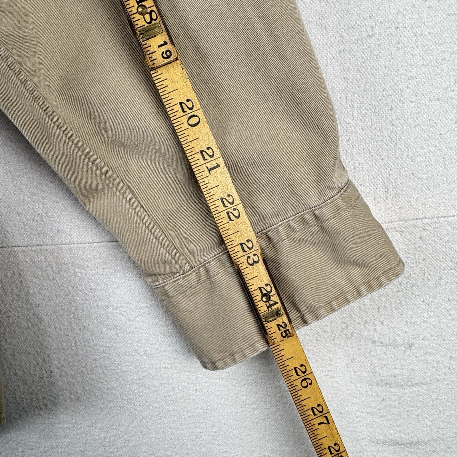 Ralph Lauren Blake Mens XL Tan Khaki Cotton Long Sleeve Button Down Shirt Pony