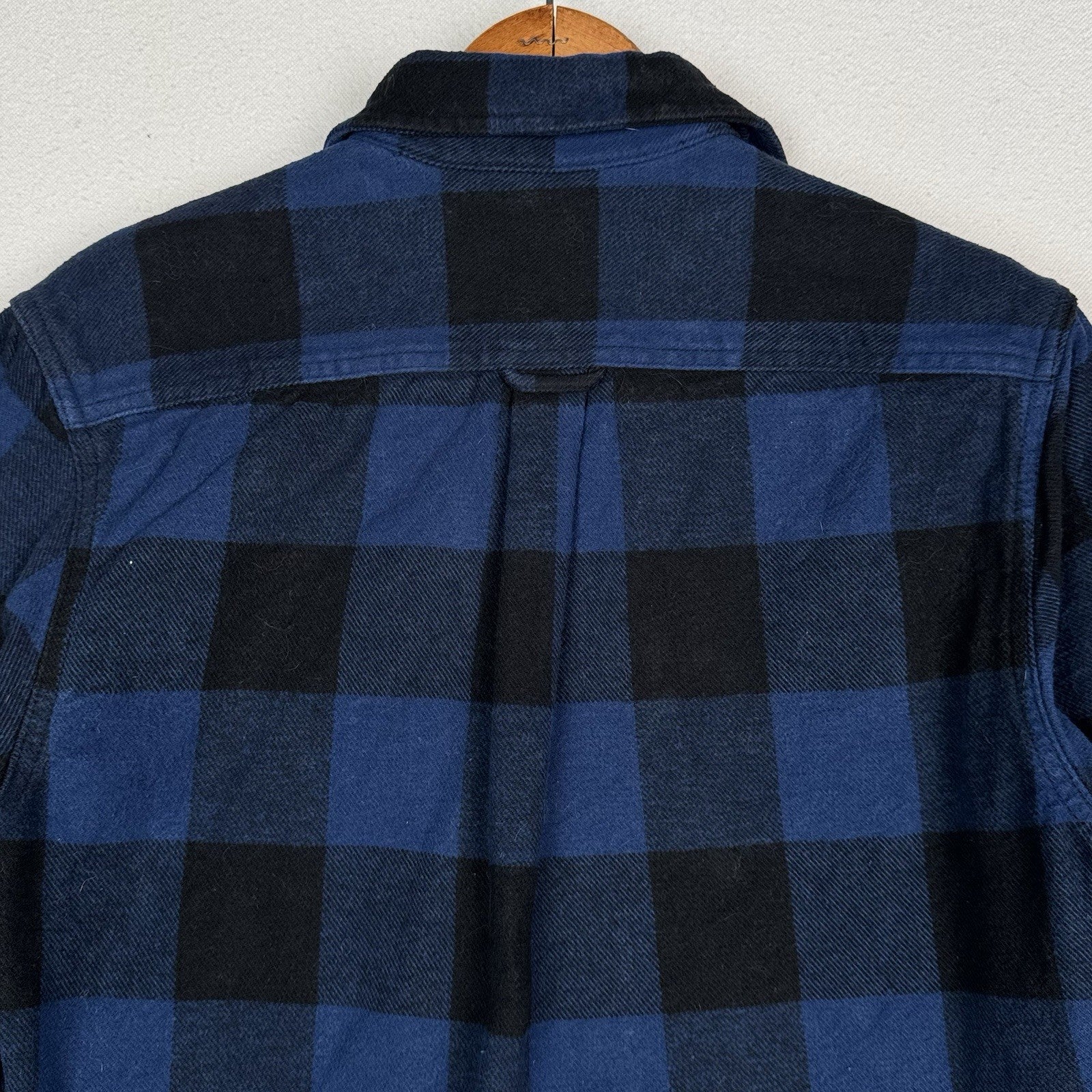 Jachs Men’s Small S Blue Black Heritage Thick Material Flannel Button Up