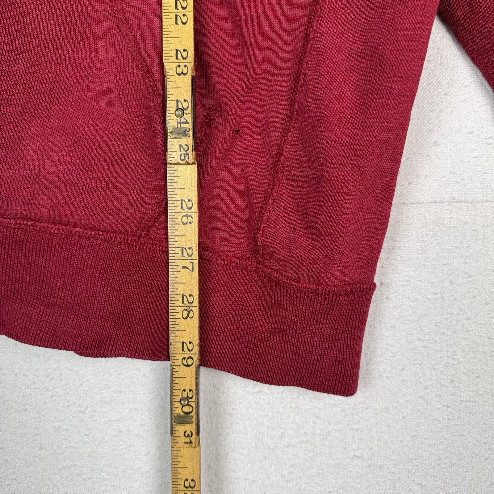 Abercrombie & Fitch A&F Spellout Hoodie Men’s XL Red Jacket Full Zip *Read