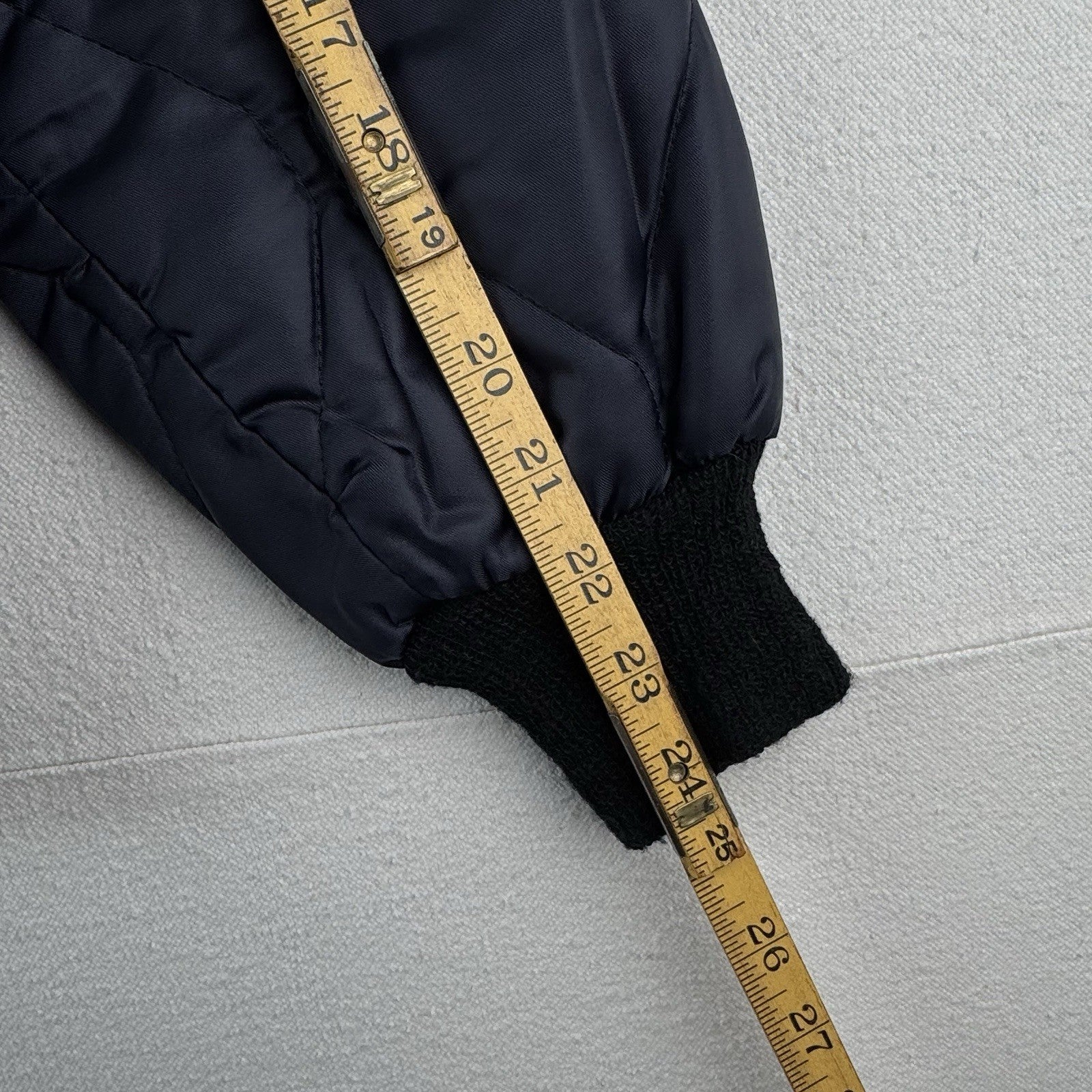 80’s Vtg Quilted Liner Jacket Blue Dacron Workwear Bomber Medium Made In USA