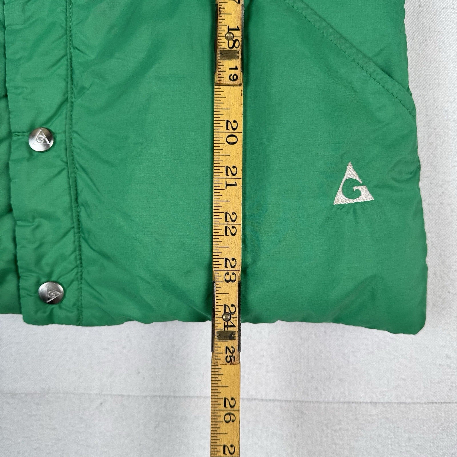 Vintage 70’s Gerry Goose Down Vest Reversible Blue Green Made USA XS (Youth L)
