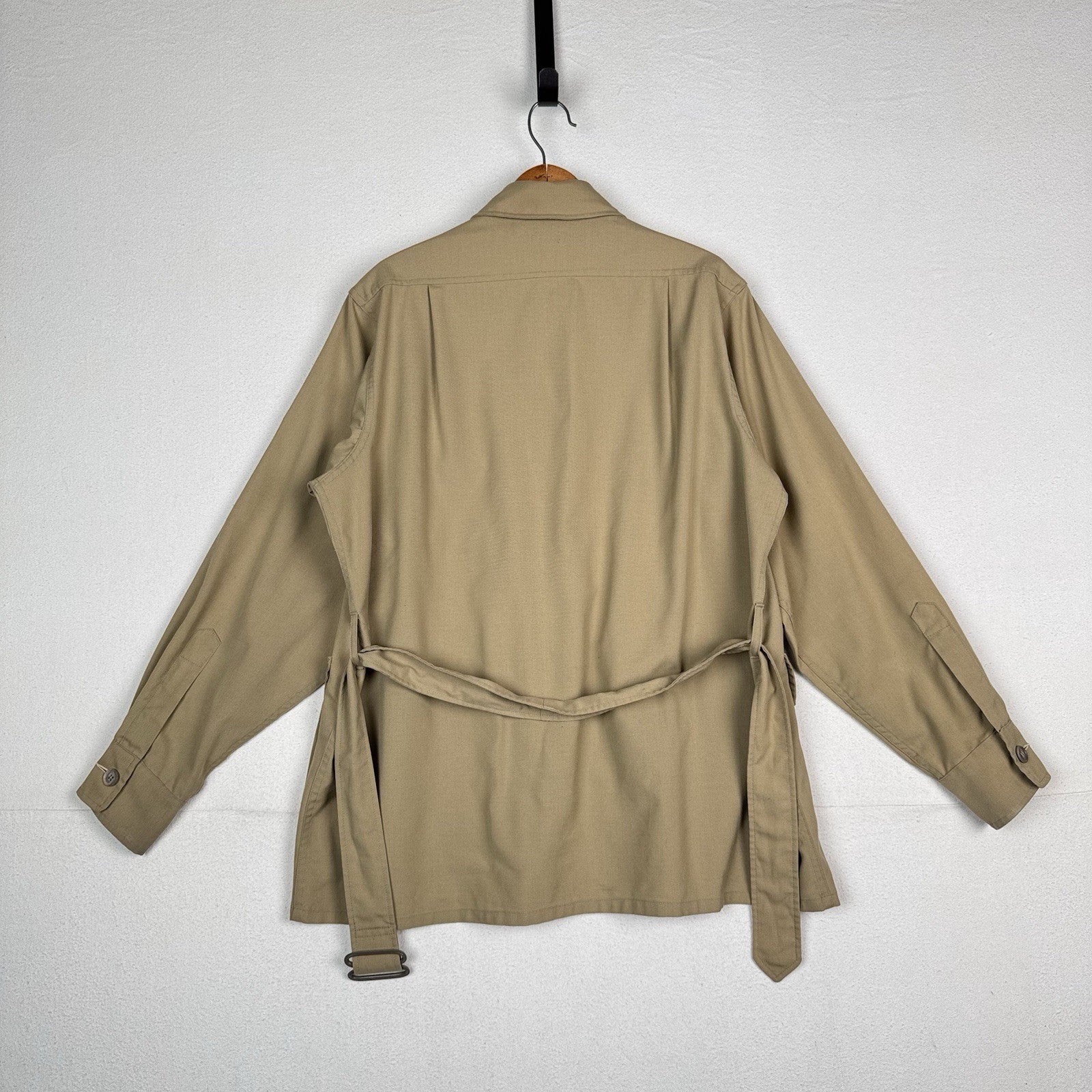 Vintage 60’s 70’s L.L. Bean Belted Khaki Safari Camp Jacket Men’s Size 40 (XL)