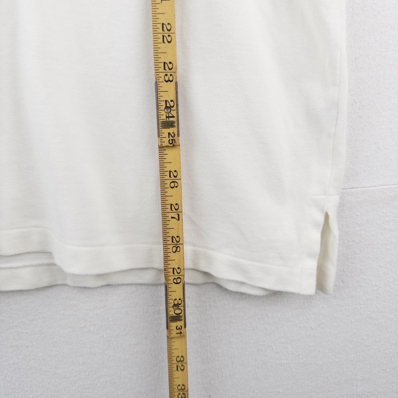 90’s Vtg Polo Ralph Lauren Henley Shirt Mens XL White Navy Ringer Cotton Pique