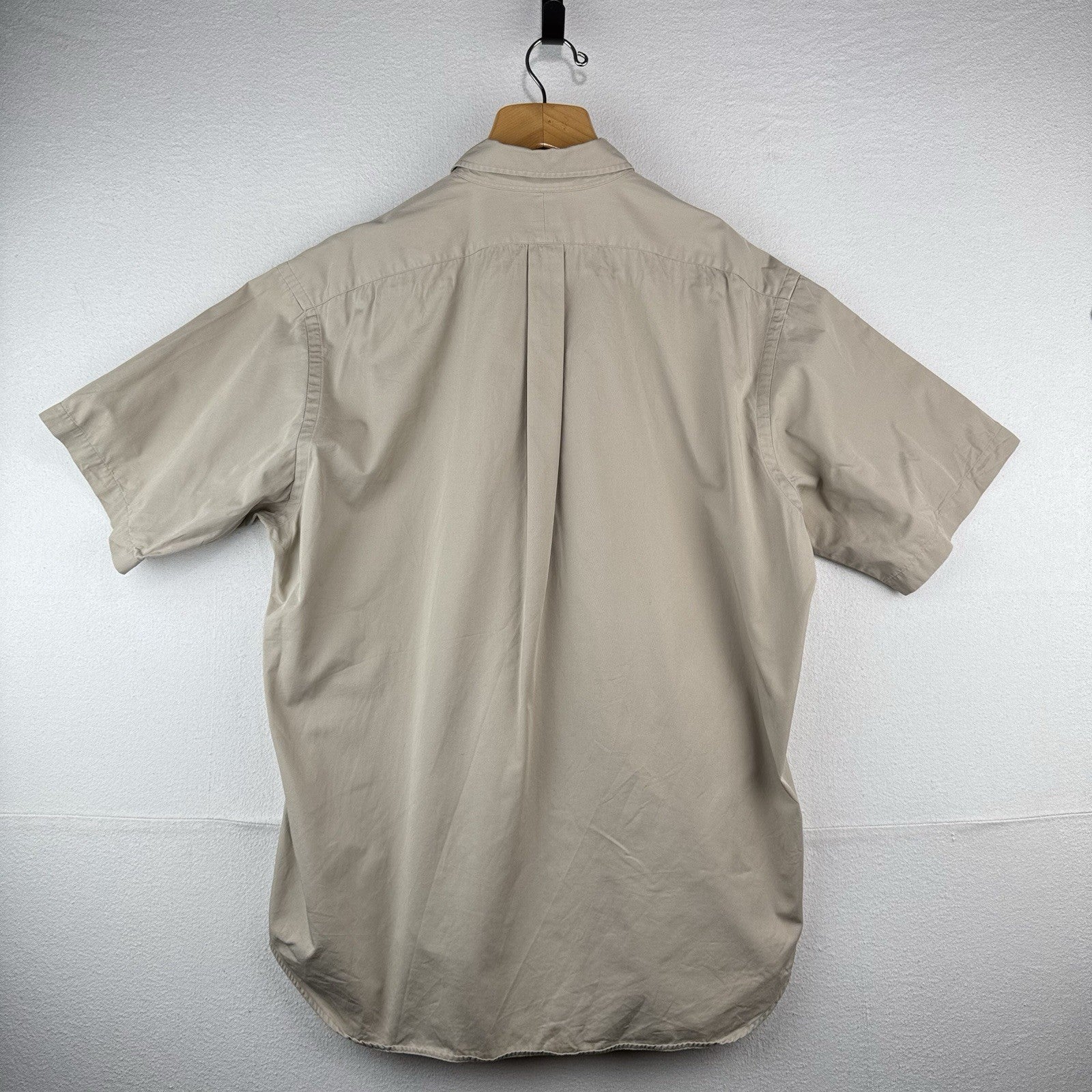 Vtg Ralph Lauren Golf Mens XL Tilden Beige Short Sleeve Button-Down Shirt *Read