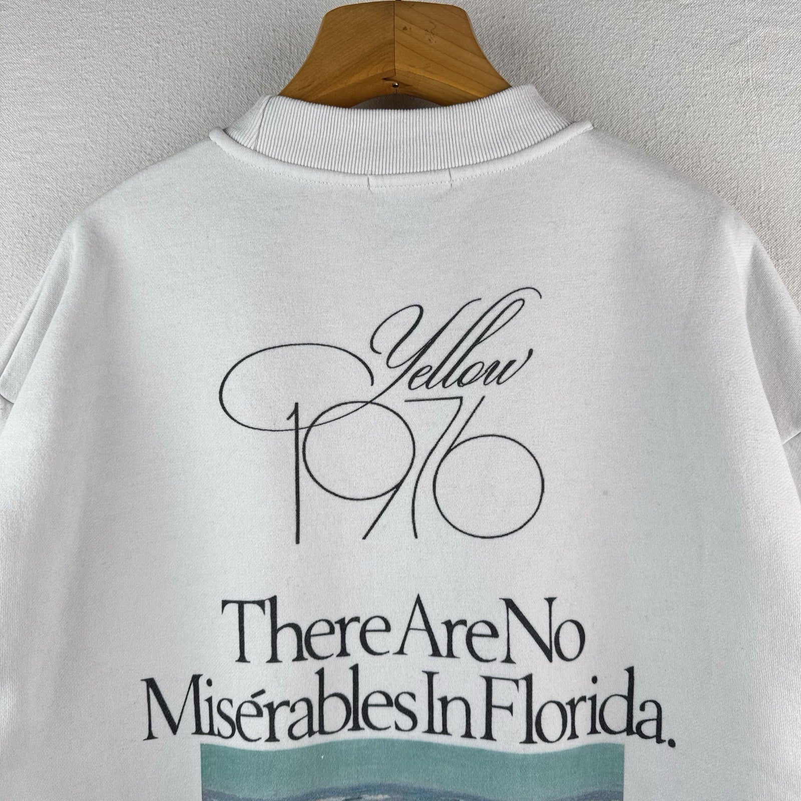 Yellow the Label “No Miserables In Florida”“A Holiday” Fine Art Sweatshirt Small