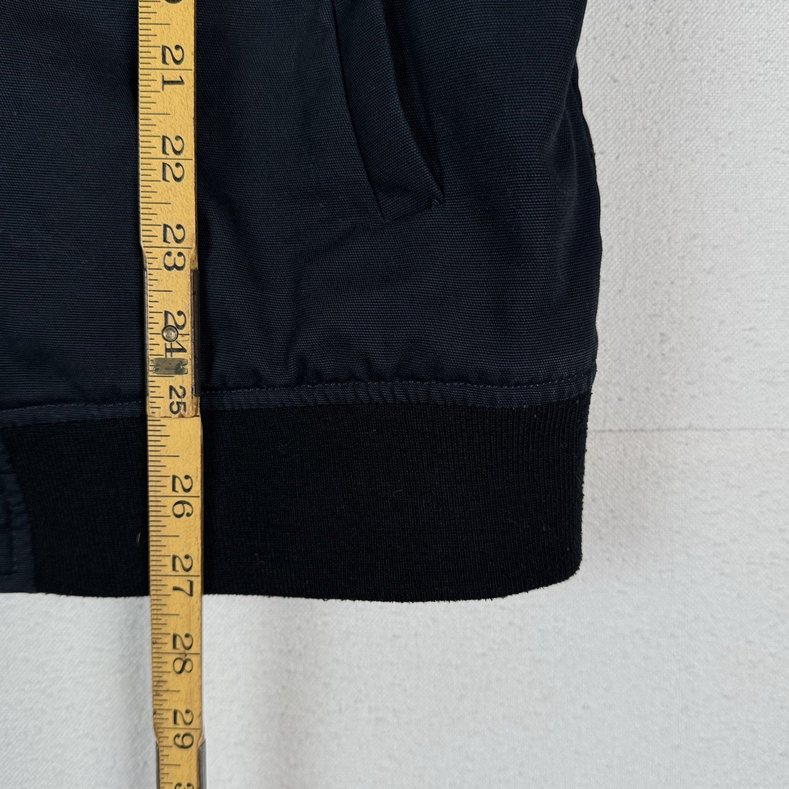 Banana Republic Men's Large Batted Navy Heavyweight Zip Up Bomber Jacket