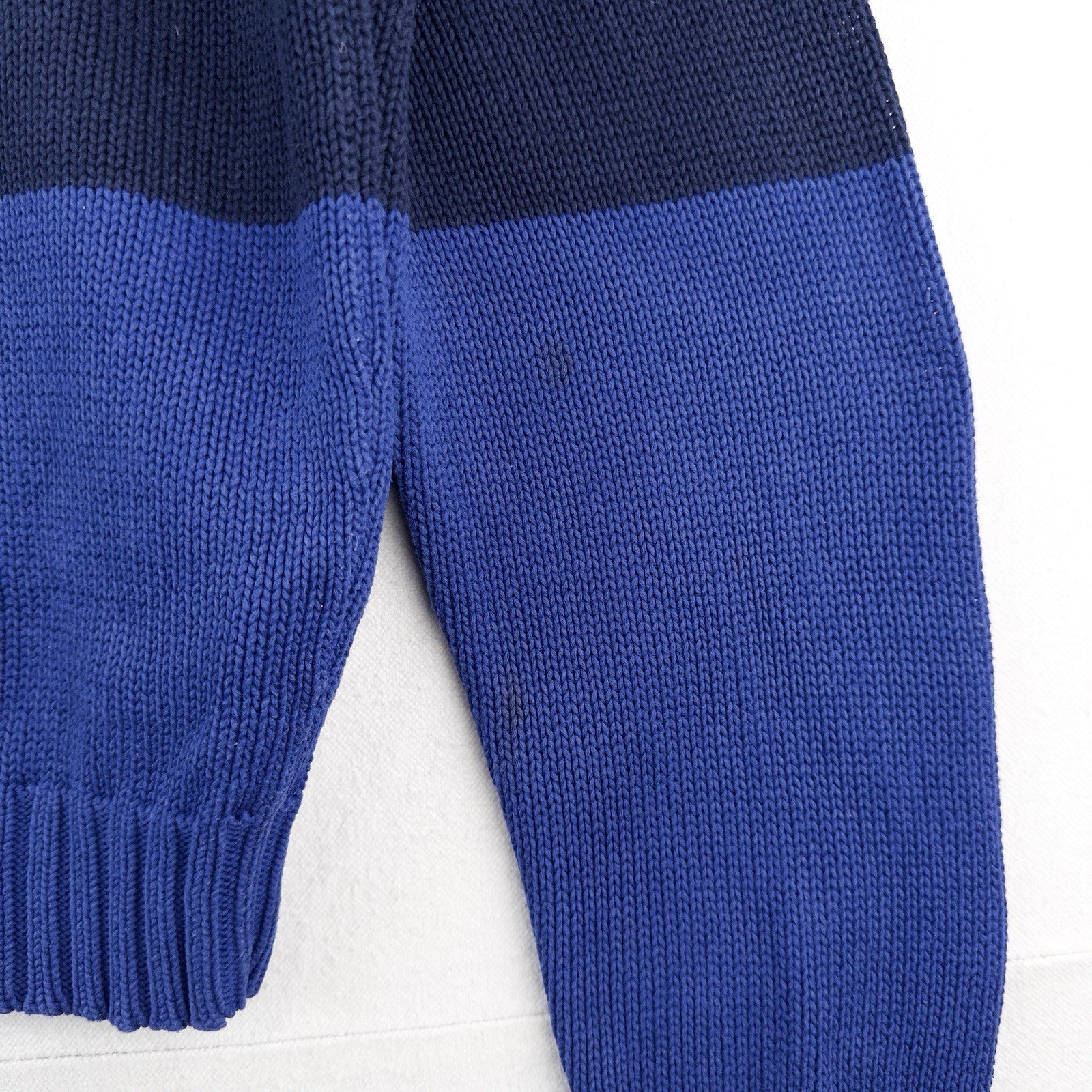 90’s Vtg Polo Ralph Lauren Red White Blue Striped Knitted Sweater Men’s L *Read