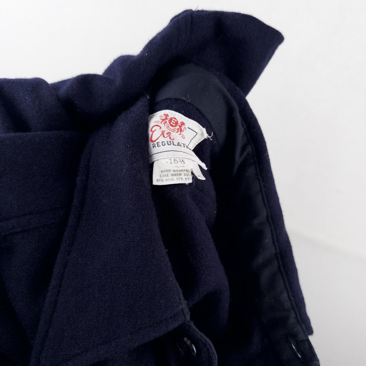 50’s Vintage Military Wool Navy Blue Shirt Elbeco Regulation Men’s 15.5 Large