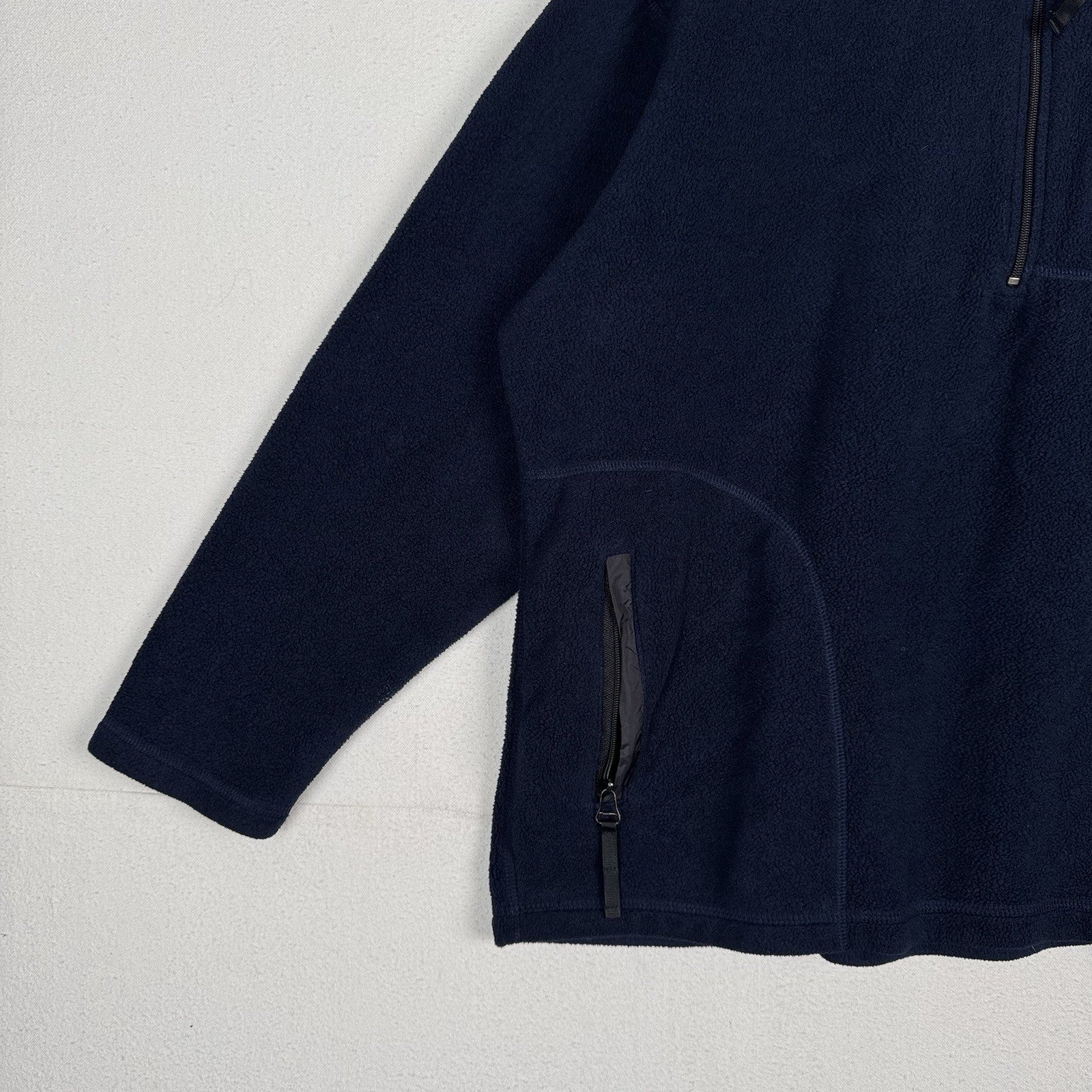 Vintage 90s Polo Sport Ralph Lauren 1/4 Zip Jacket Mens XL Blue Fleece Spellout