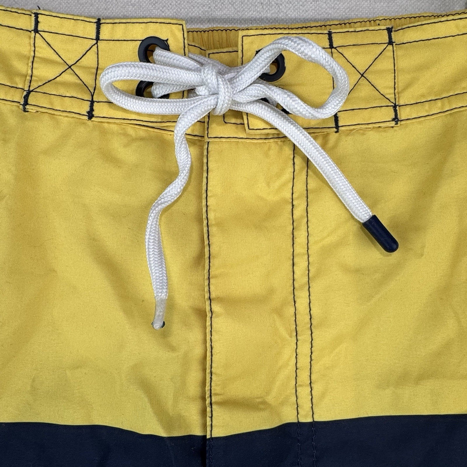 Polo Ralph Lauren Swim Trunks Men’s XL Striped Blue Yellow White Mesh Lined 8”
