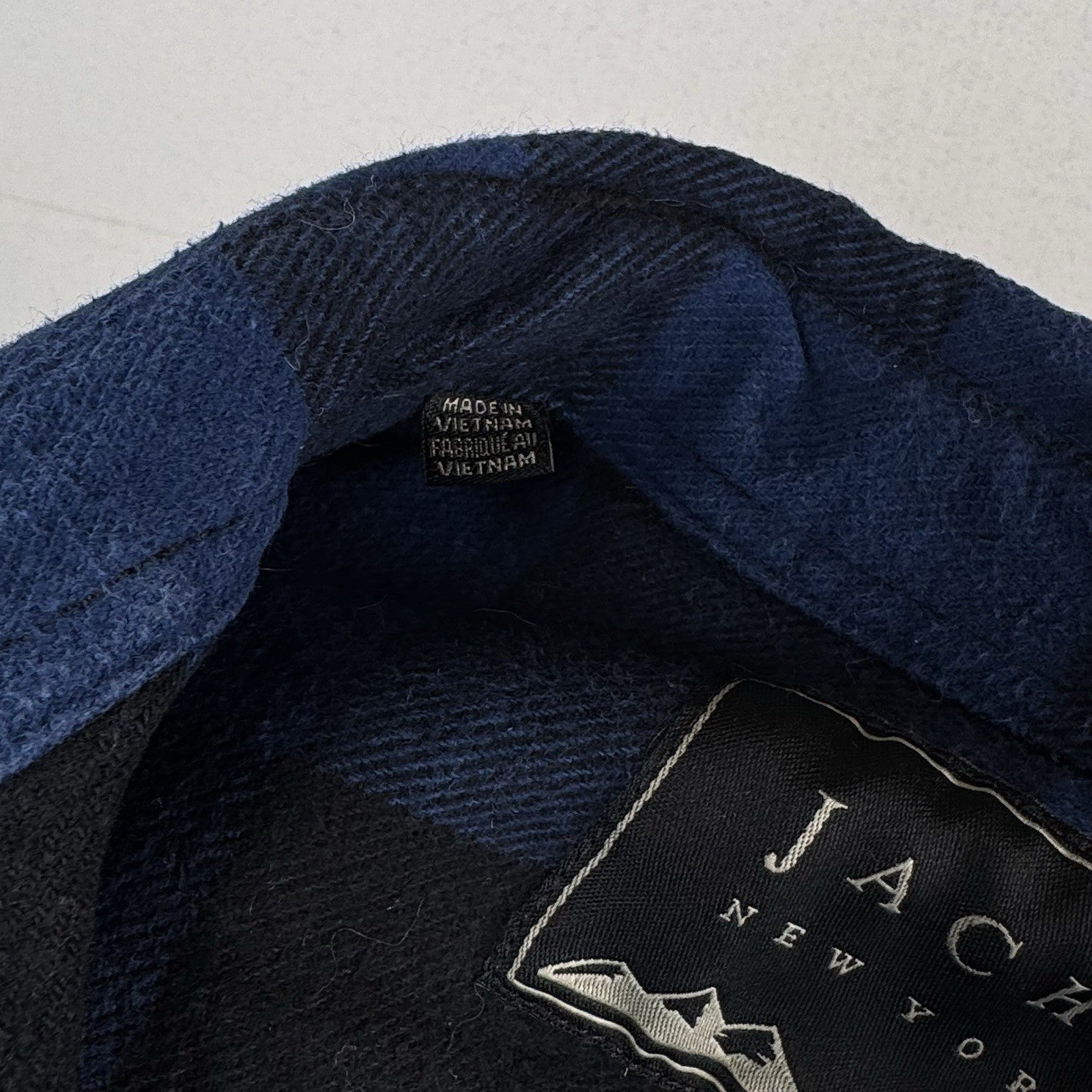 Jachs Men’s Small S Blue Black Heritage Thick Material Flannel Button Up