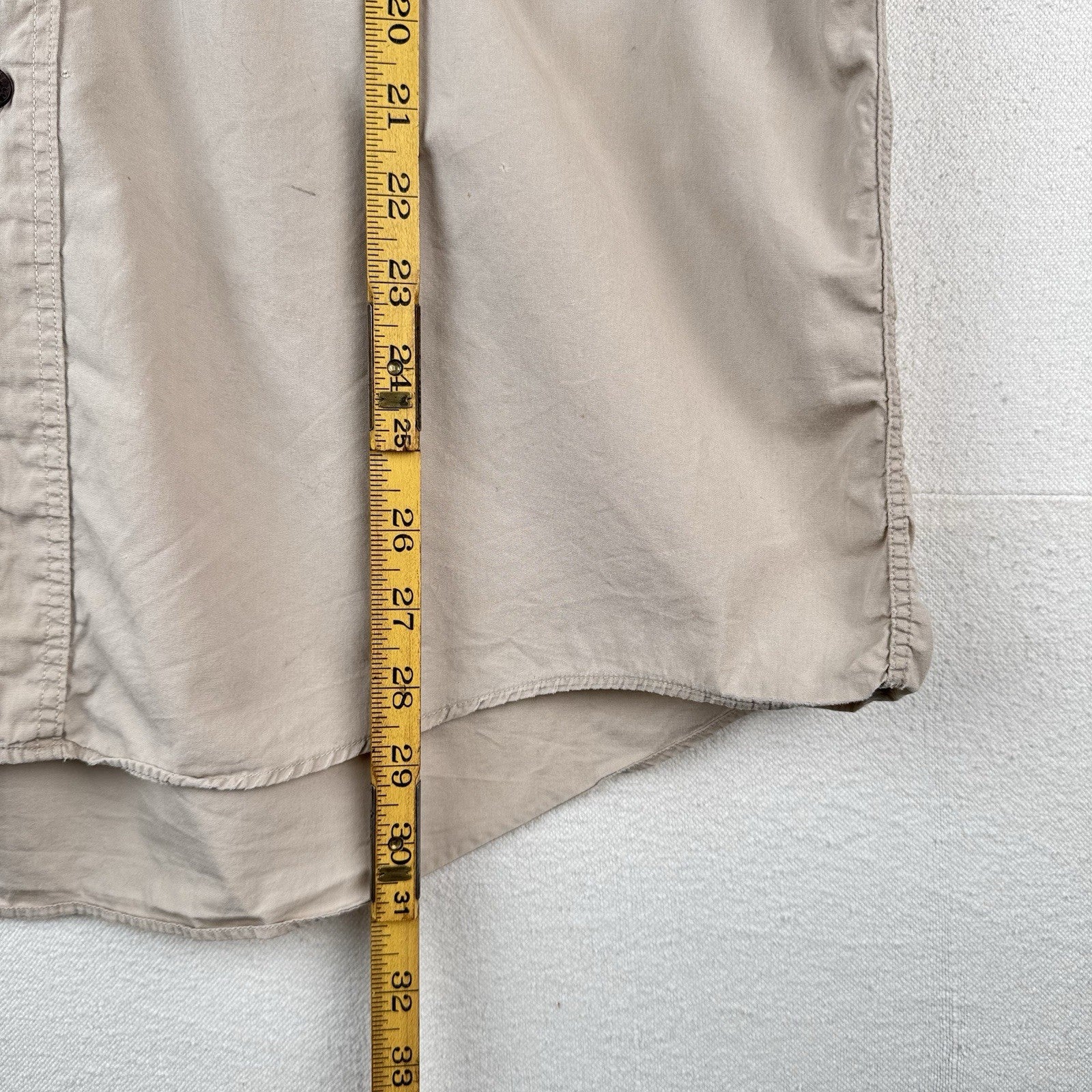 Vintage C.C. Filson Khaki Short Sleeve Camp Shirt Men’s Large Button Up Made USA