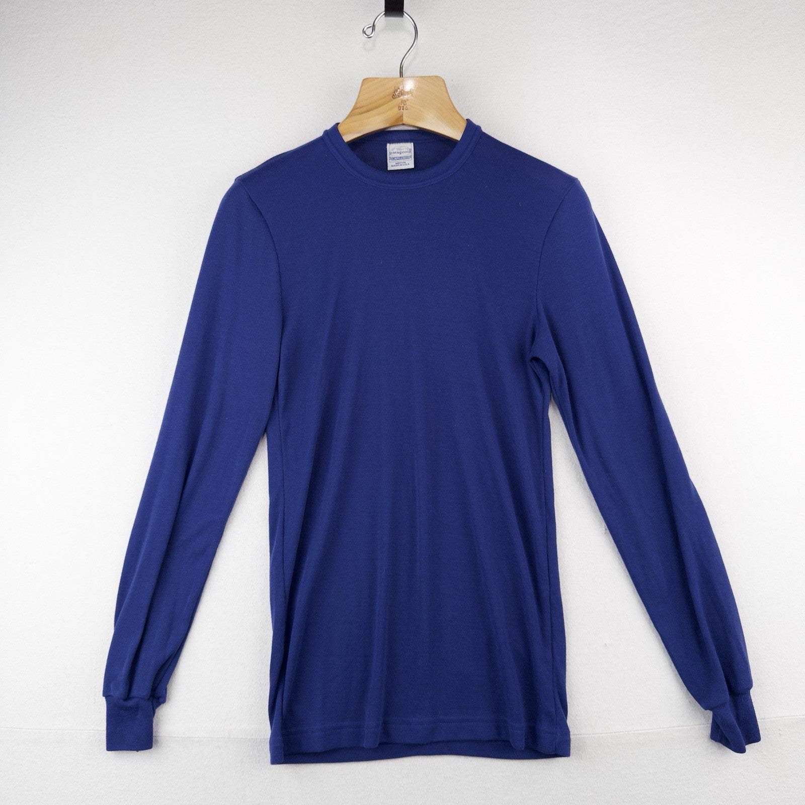 70’s Vtg Patagonia Capilene Shirt Men’s Medium Blue Long Sleeve Thin Made In USA