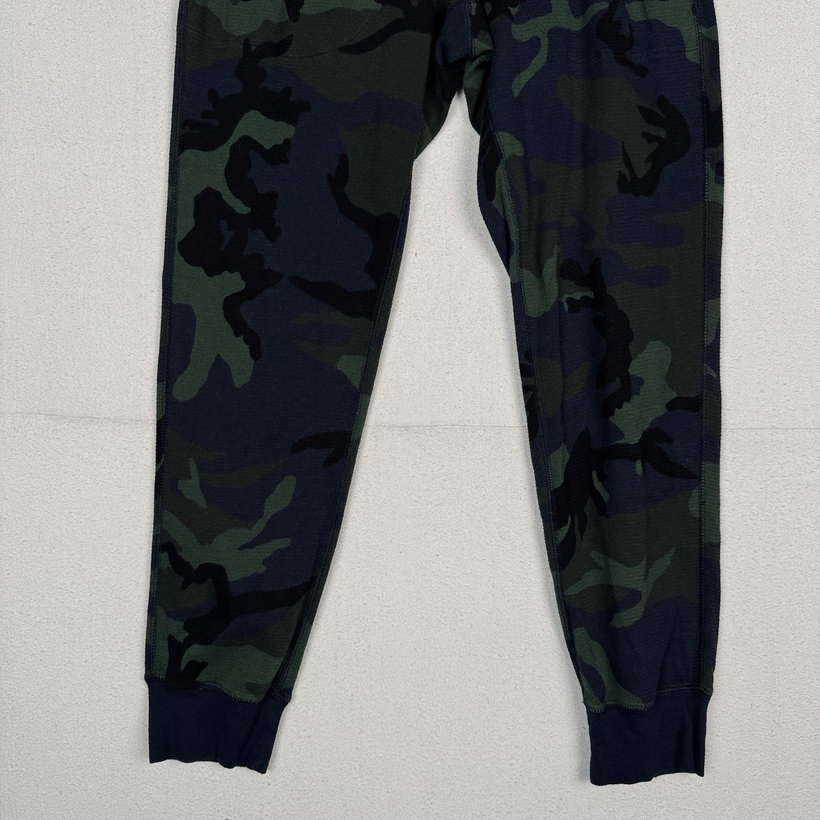 Polo Ralph Lauren Men's Navy Camo Waffle Knit Thermal Sleep Jogger Pants Large L