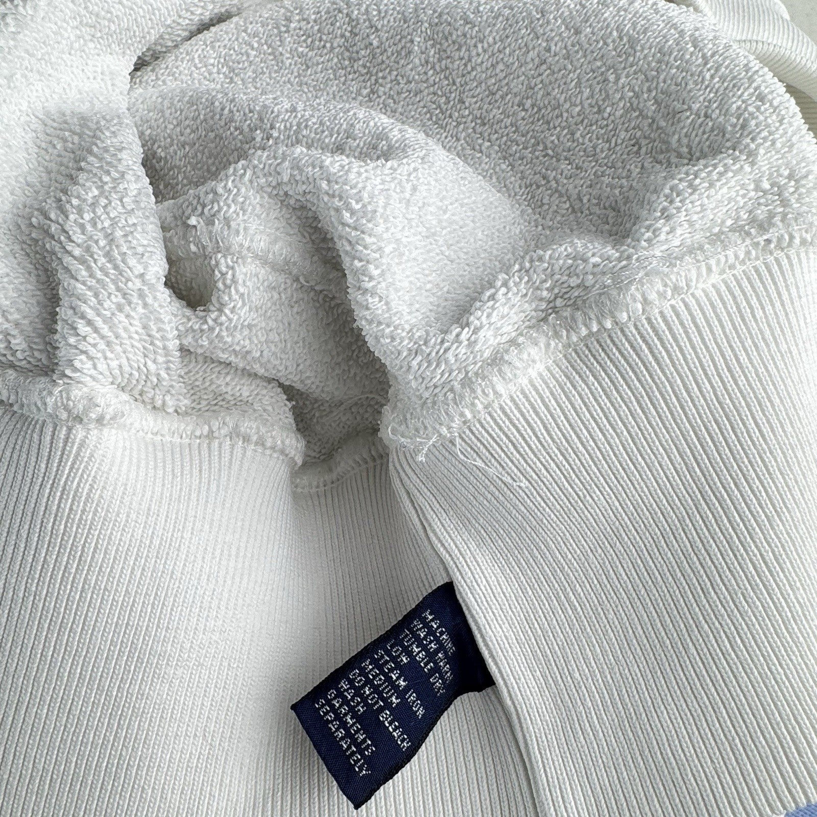 90’s Vtg Polo Ralph Lauren Men L Color Block Sweatshirt Blue White French Terry