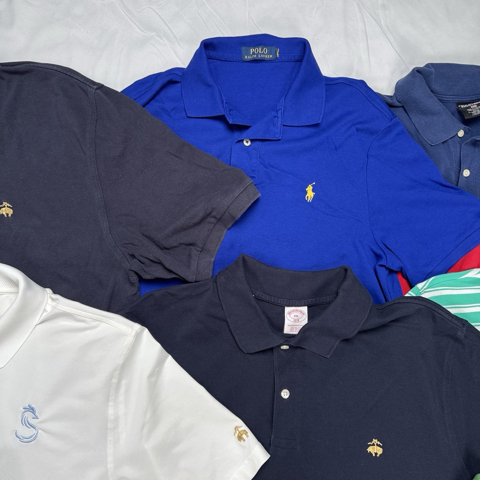 Lot of 11 Brooks Brothers, Ralph Lauren, Abercrombie Polo Shirts S,M,L,XL,2XL