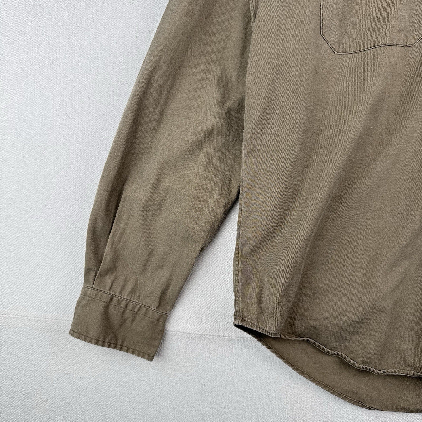 Polo Ralph Lauren Mens Medium Khaki Type 1 Military Safari Button Up Shirt