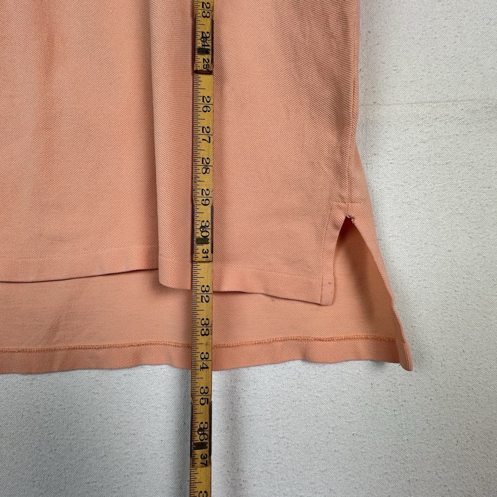 Vintage Polo Ralph Lauren Polo Shirt Mens XL Orange Mesh Pique *Distressed