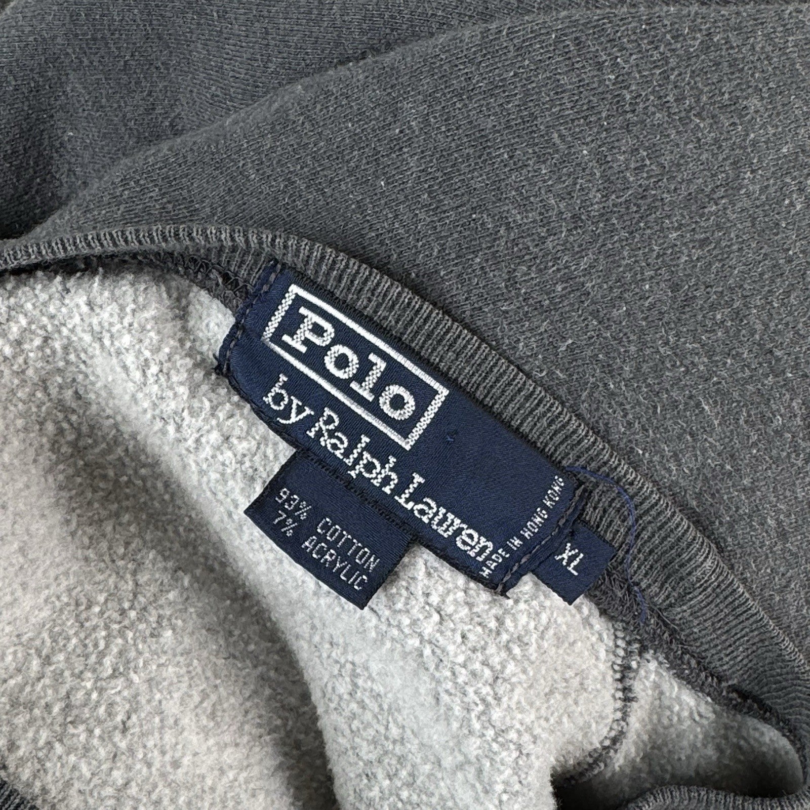 Vintage 90s Ralph Lauren Mens Medium Faded Crewneck Sweatshirt Heather Gray