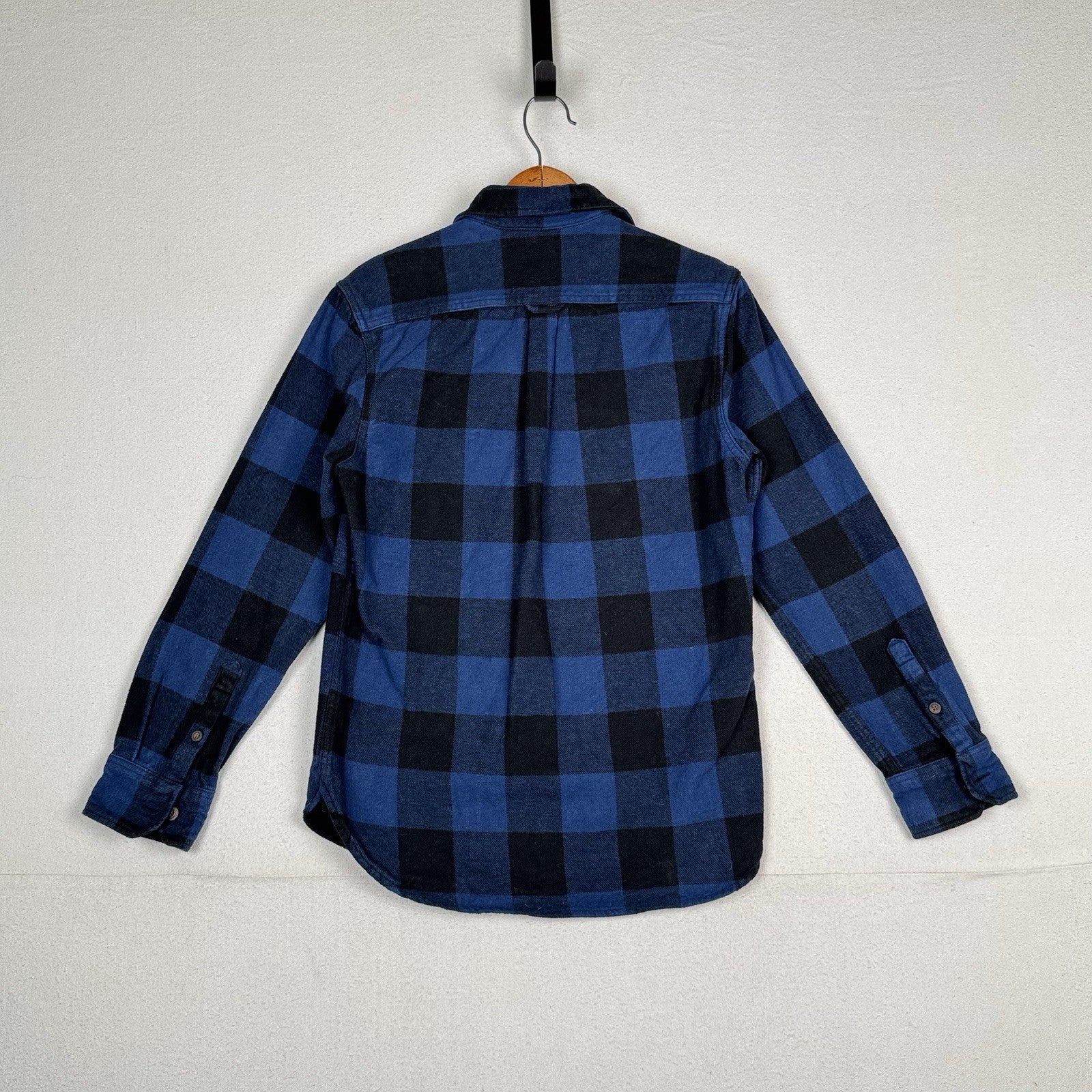 Jachs Men’s Small S Blue Black Heritage Thick Material Flannel Button Up