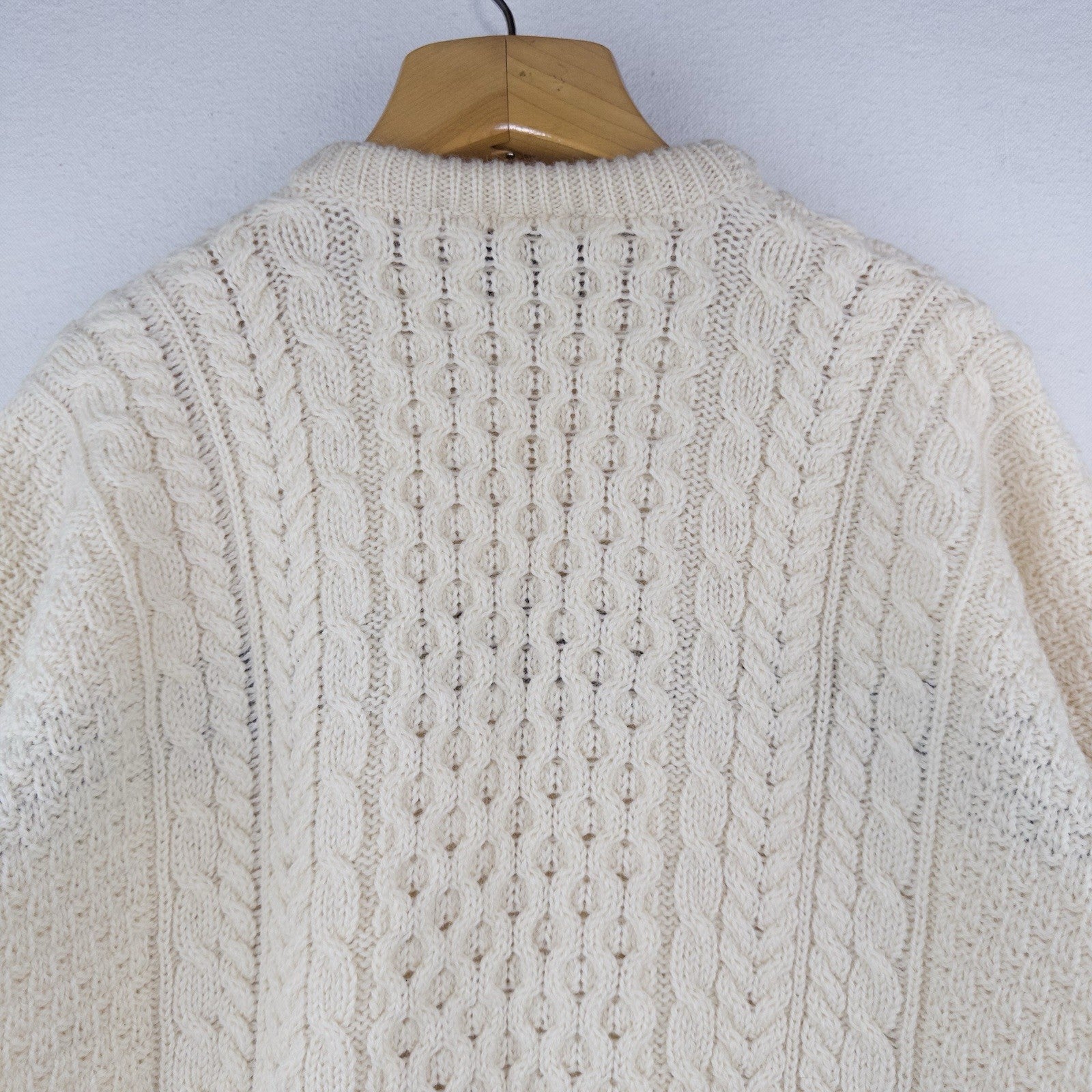 Official Guinness Aran Cable Knit Wool Fisherman Sweater Men's 2XL Made Ireland