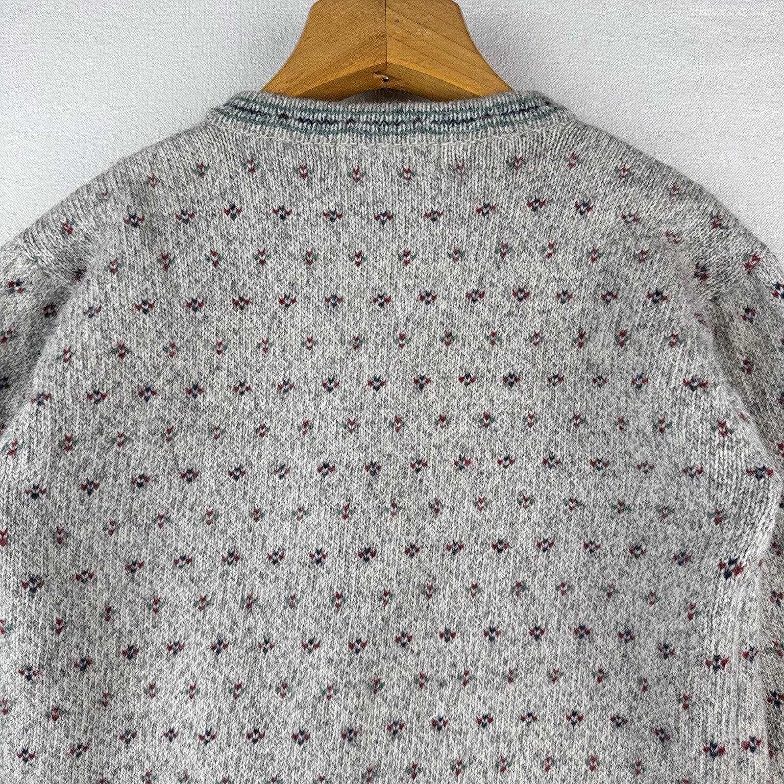 90’s Vtg Eddie Bauer Womens Small Wool Birds Eye Knit Cardigan Sweater *Read