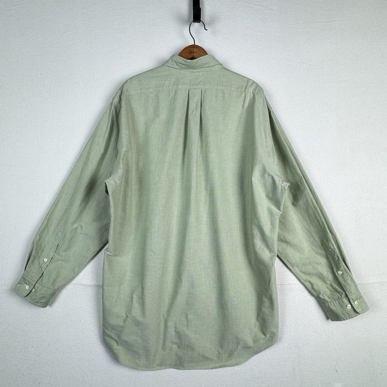 Polo Ralph Lauren Yarmouth Cotton Oxford Long Sleeve Shirt 17 34/35 Green