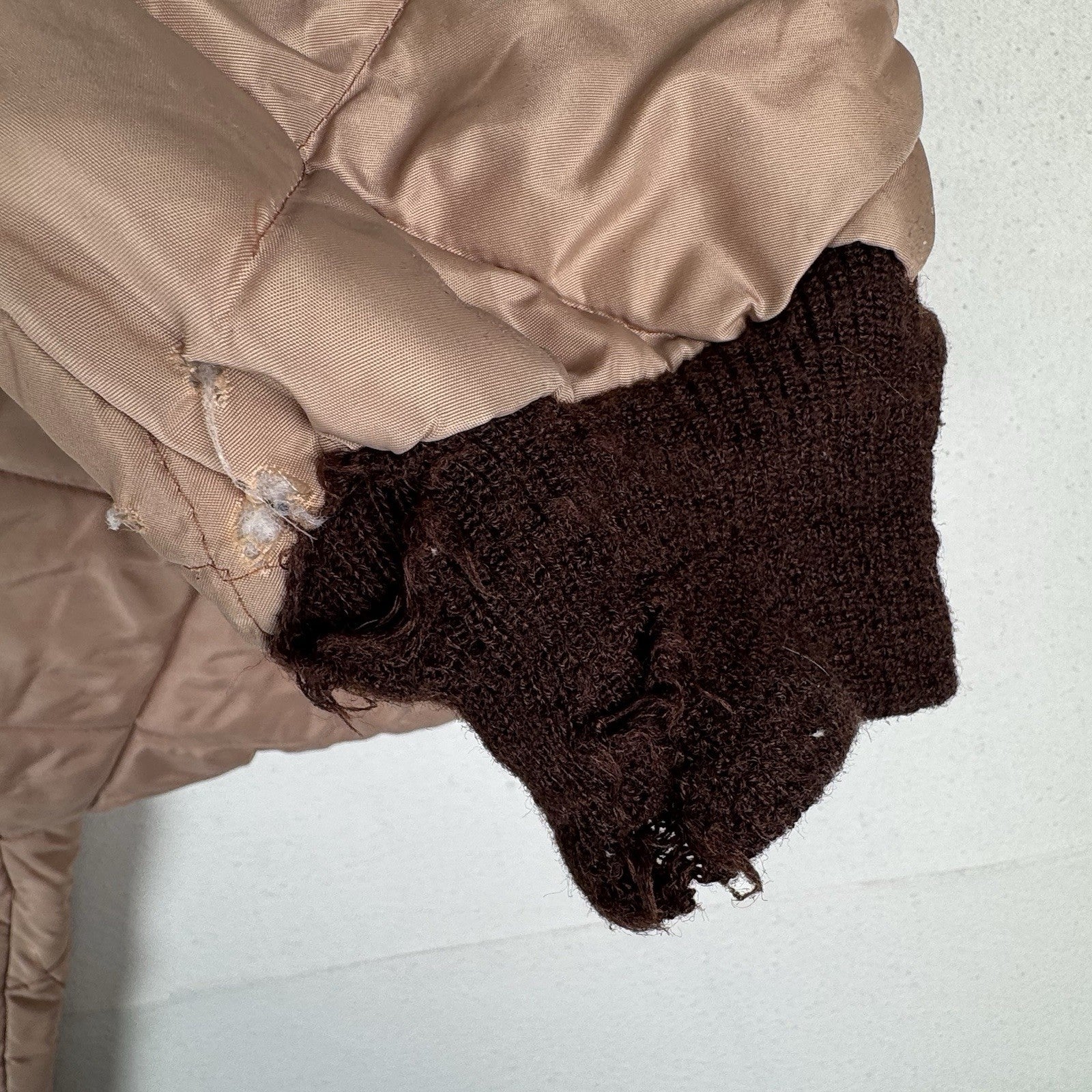 60’s Vintage Bob Allen Quilted Jacket Pants Set Long Underwear Men's XL Brown