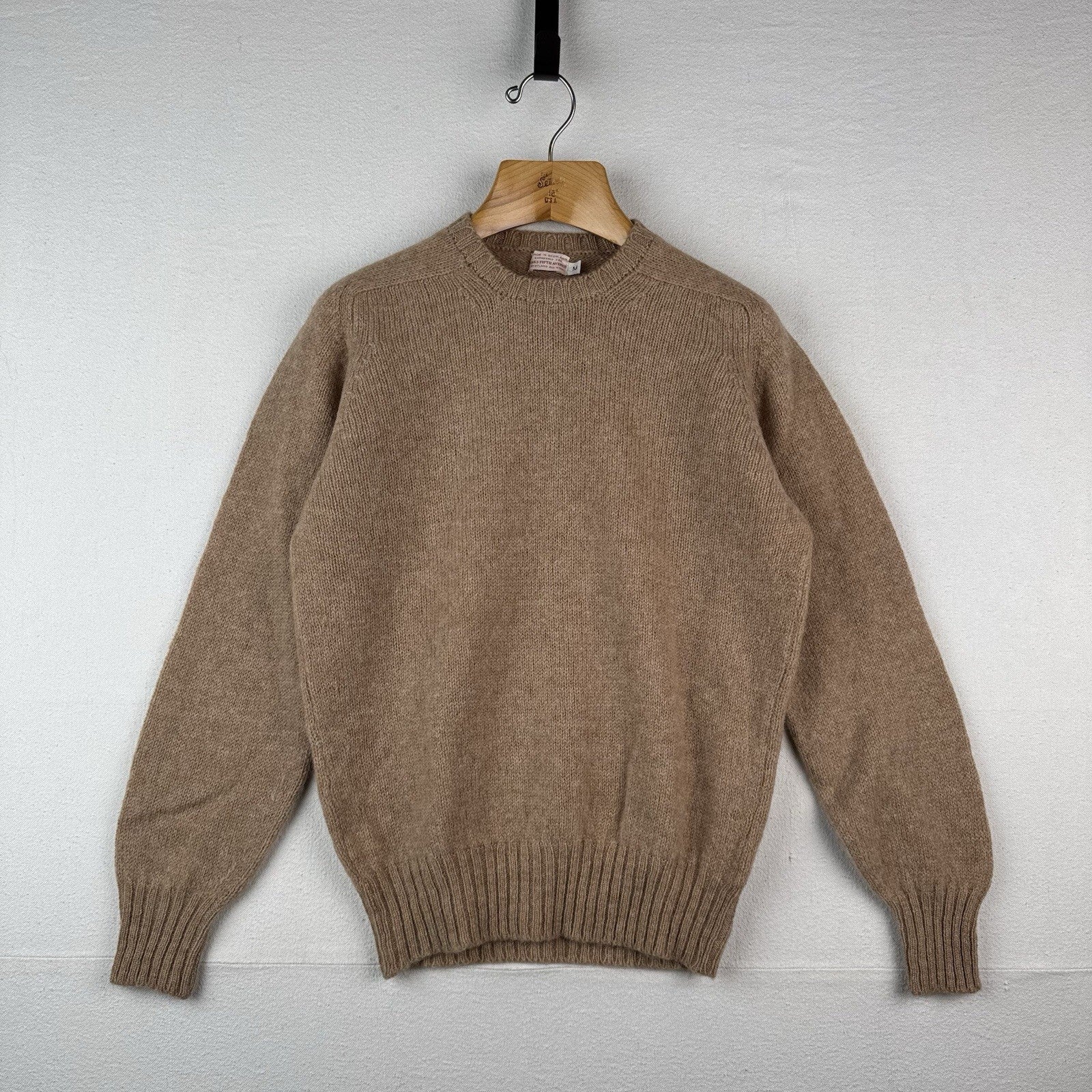 60s 70s Vintage Saks Fifth Avenue Men’s M 100% Shetland Wool Made in Scotland